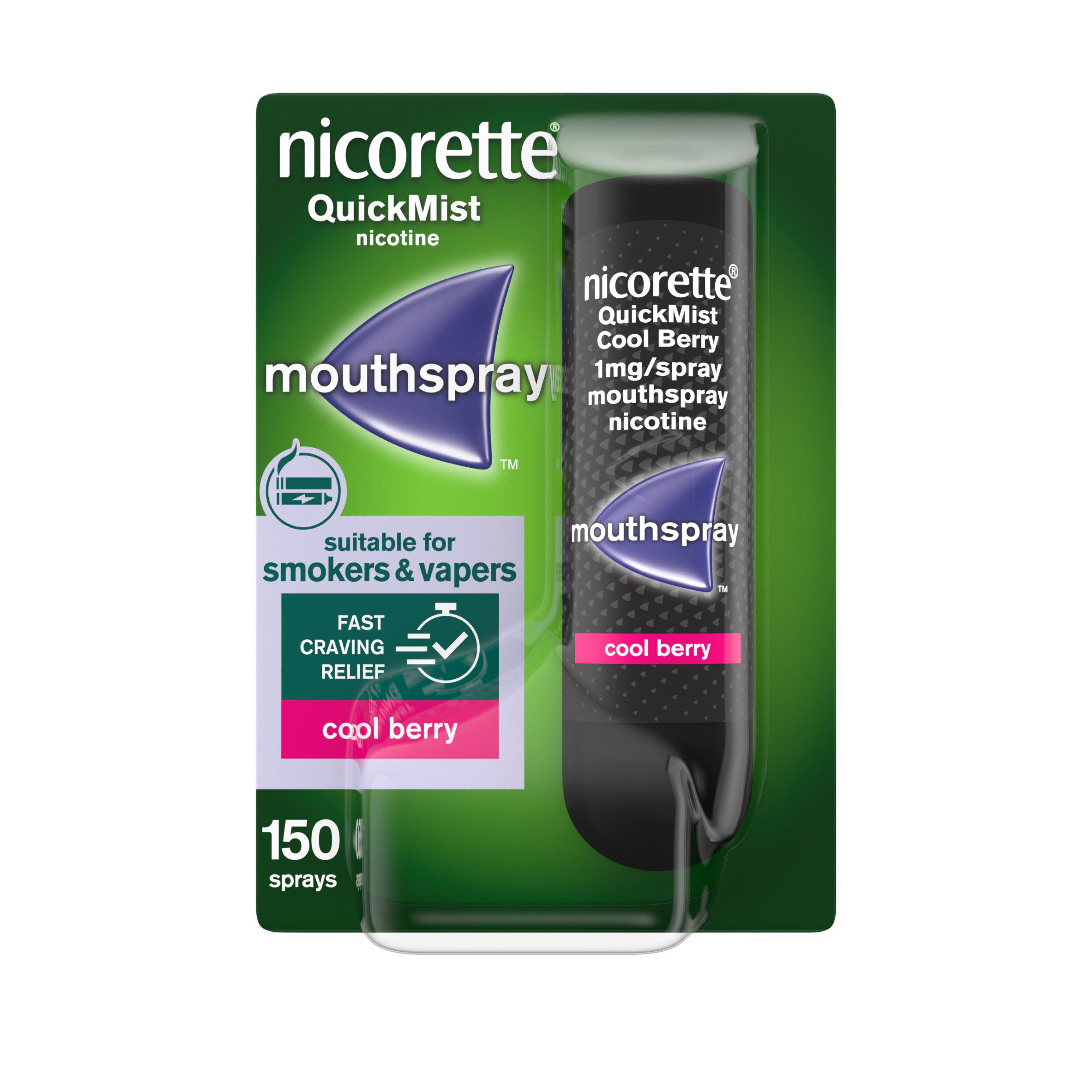 Nicorette Quickmist Cool Berry Mouthspray, Quit Vaping Aid