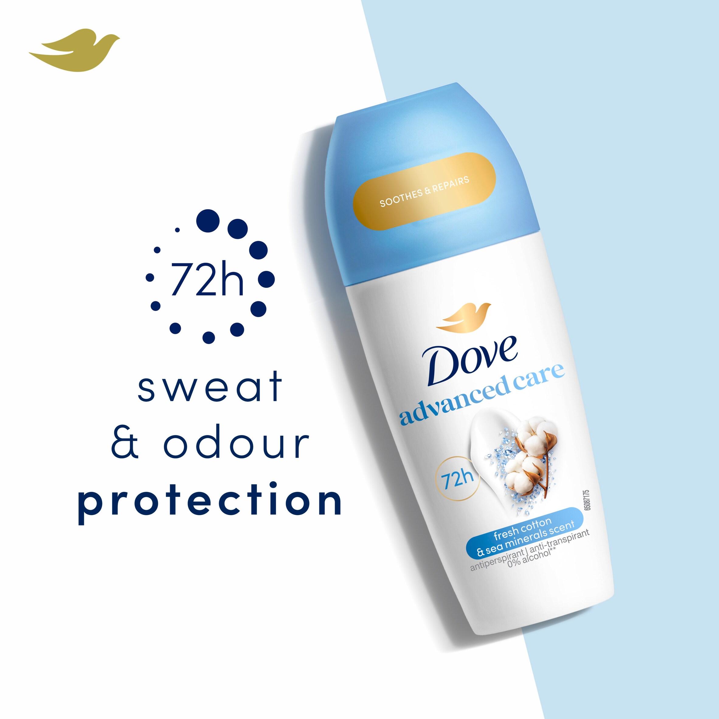 Dove Advanced Care 50ml Fresh Cotton & Sea Minerals Antiperspirant Roll on Deodorant thumbnail 2