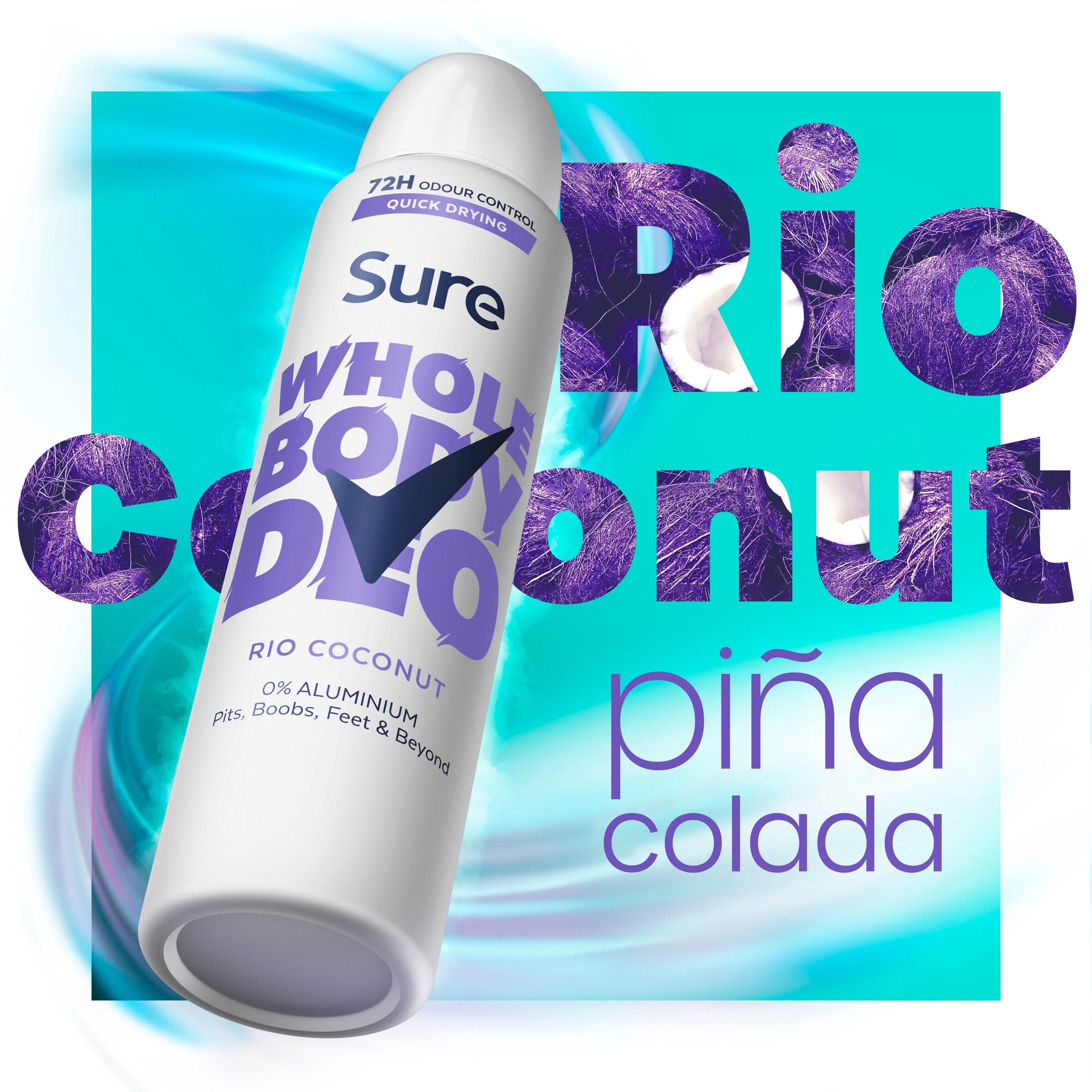 Sure 150ml Rio Coconut Whole Body Deodorant Spray thumbnail 2