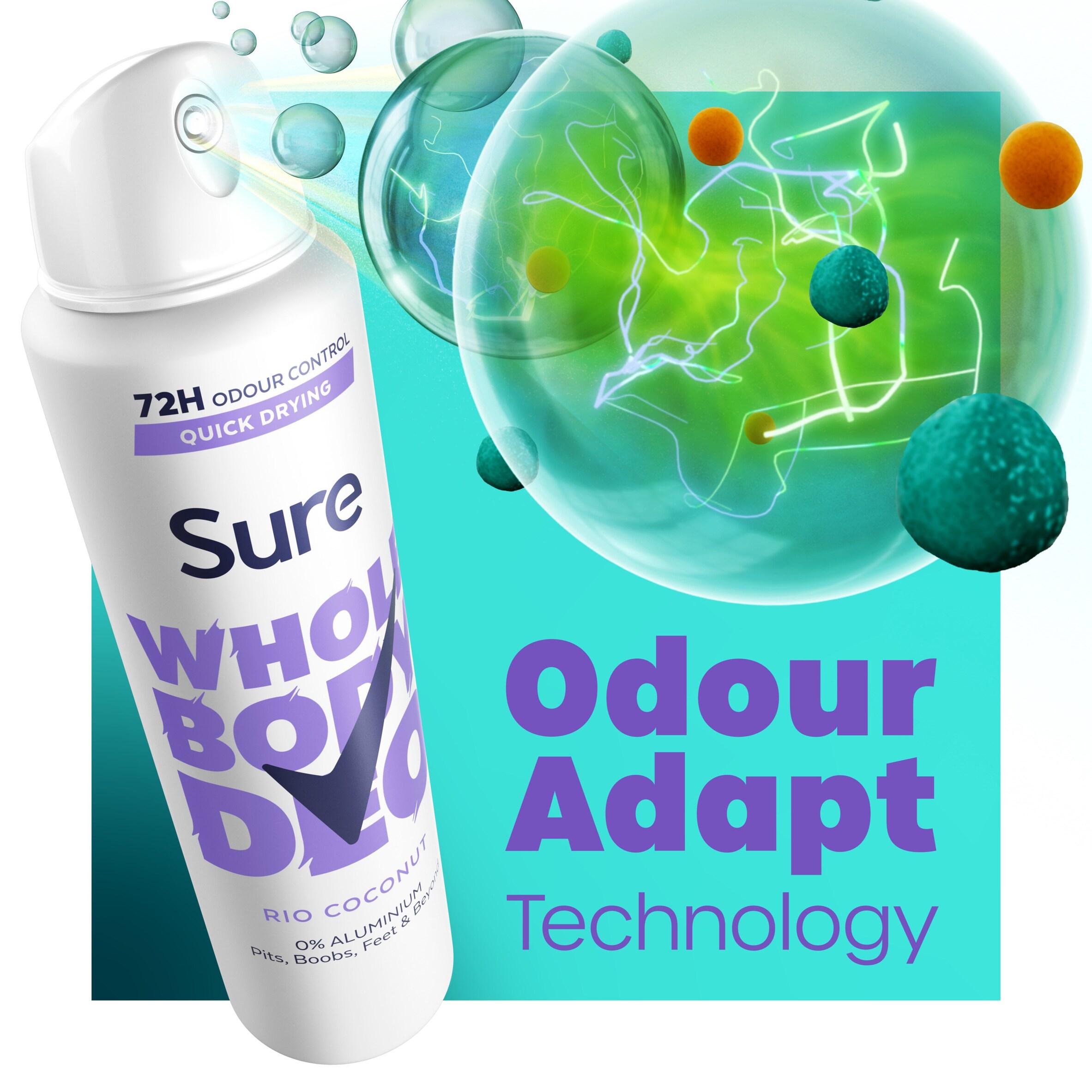 Sure 150ml Rio Coconut Whole Body Deodorant Spray thumbnail 3