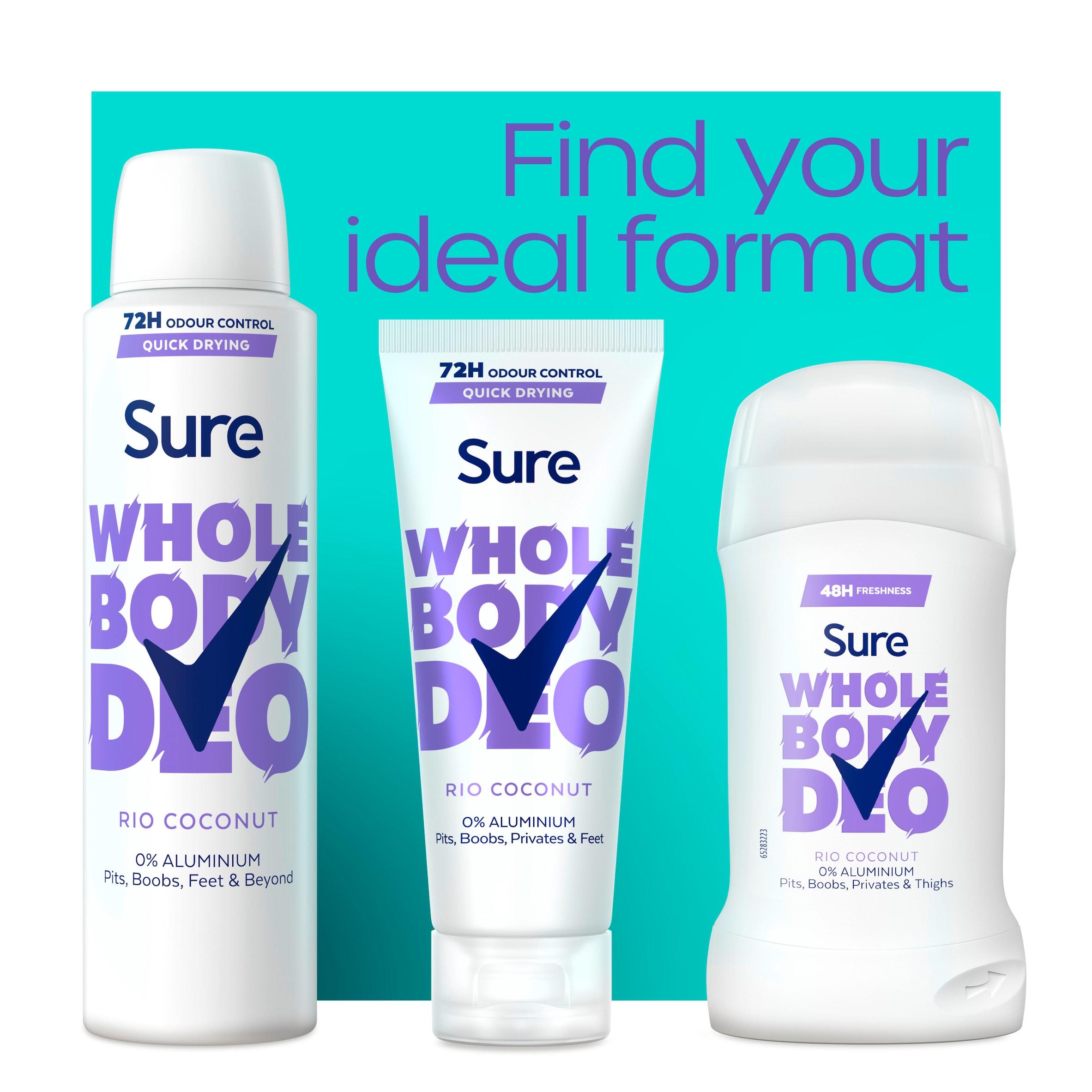 Sure 150ml Rio Coconut Whole Body Deodorant Spray thumbnail 6