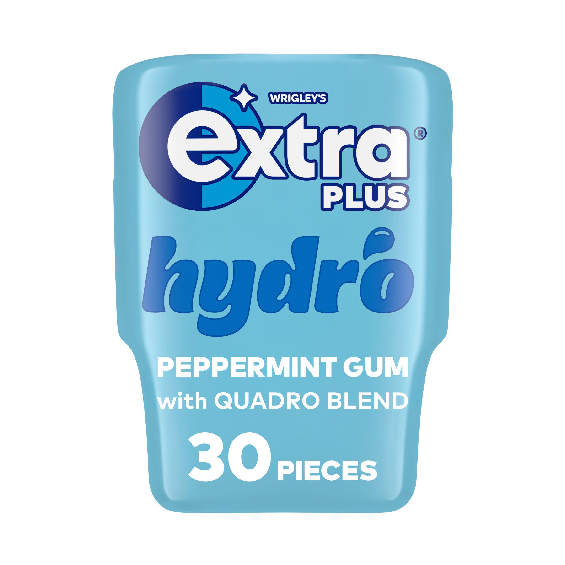 Extra Plus Hydro Sugarfree Chewing Gum Bottle 30 Pieces