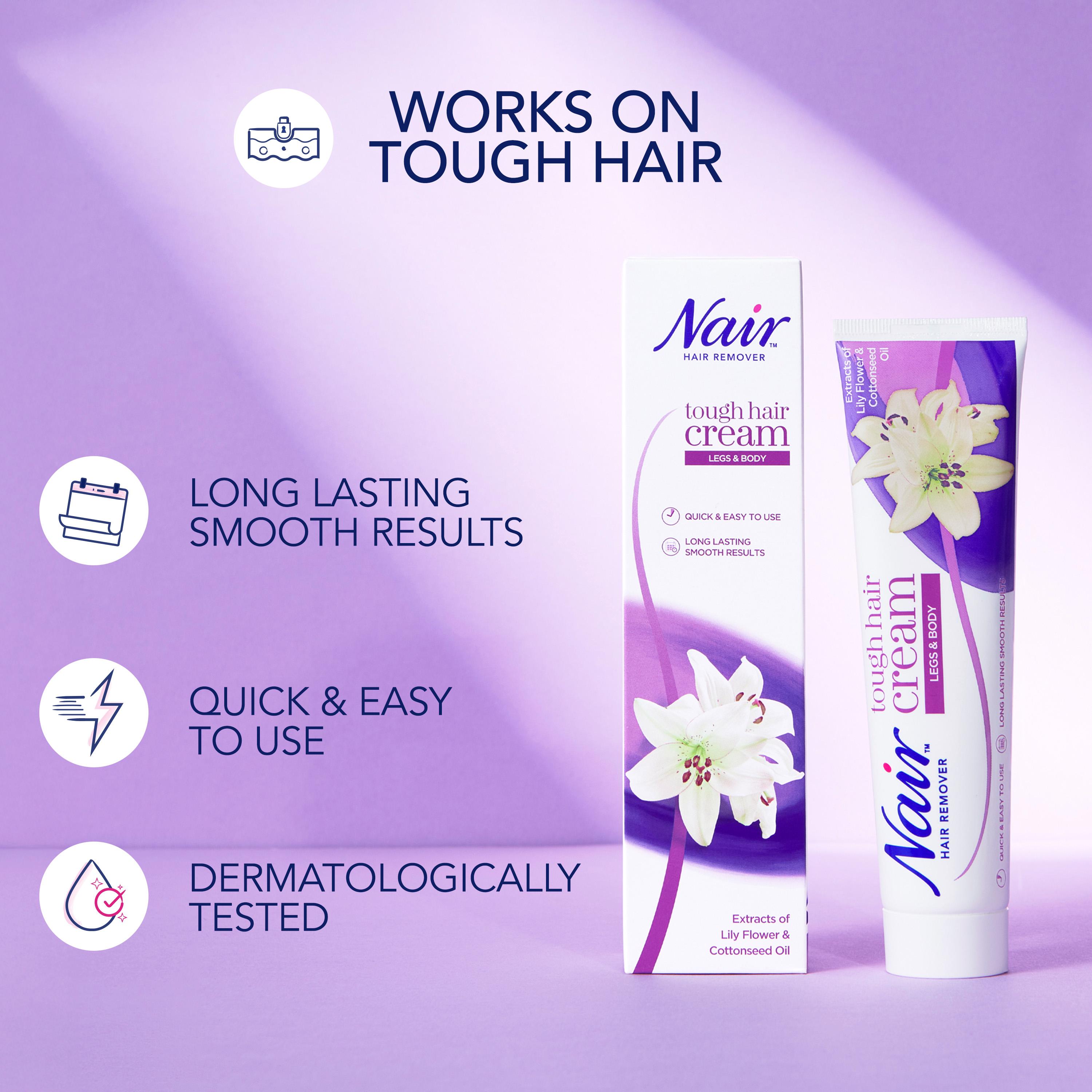 Nair 90ml Legs & Body Tough Hair Remover Cream thumbnail 2