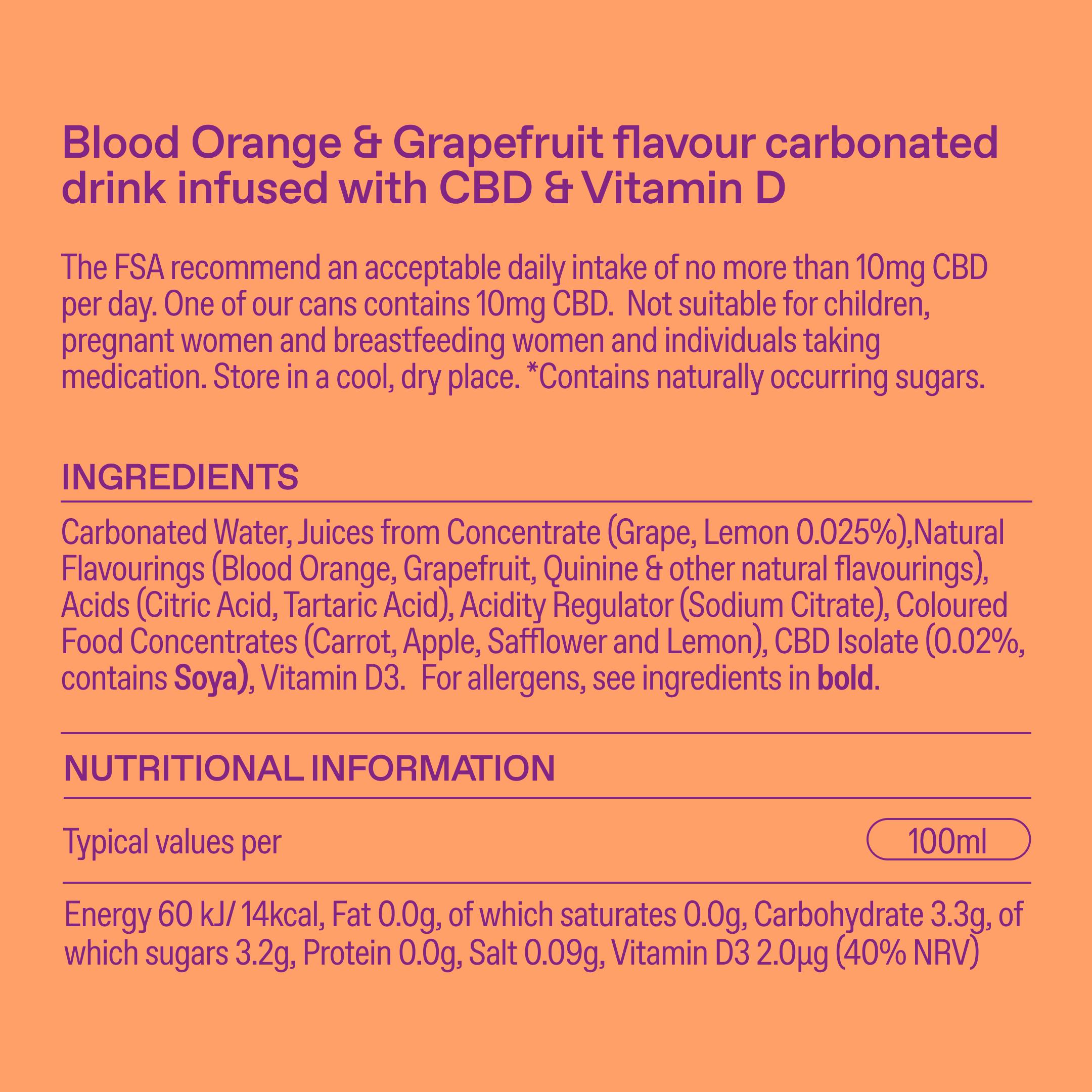 Goodrays 330ml Blood Orange & Grapefruit Can thumbnail 6
