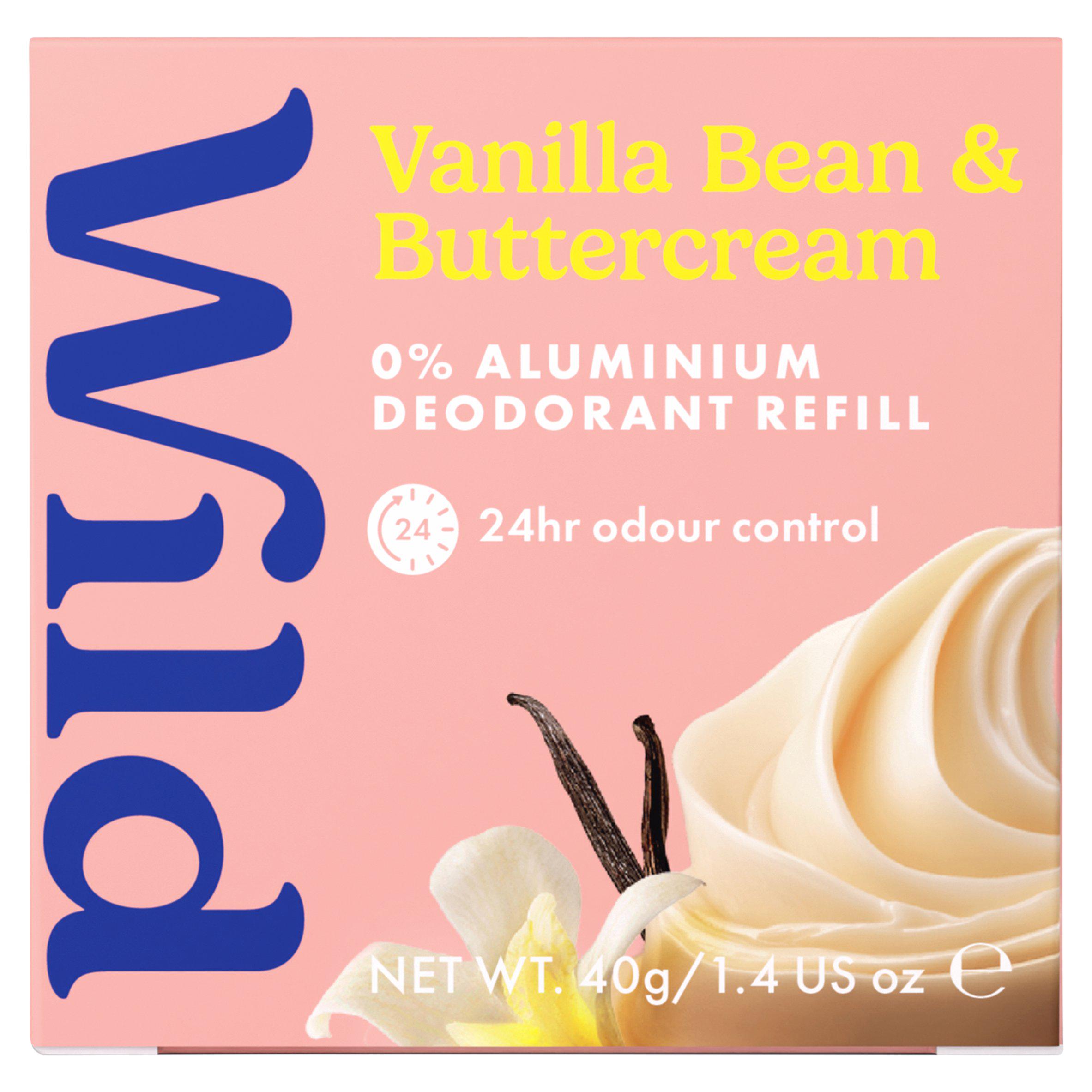 Wild 40g Vanilla Bean & Buttercream Aluminium Free Refillable Natural Deodorant Refill