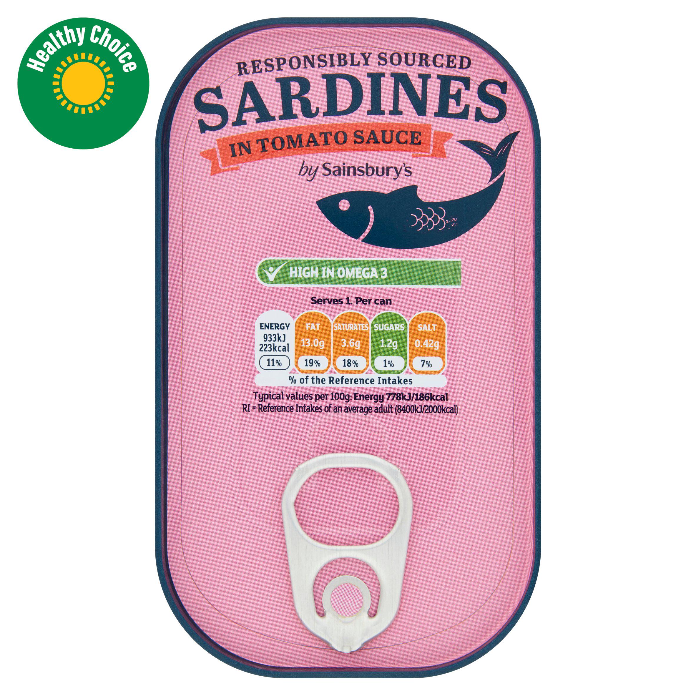 Sainsbury's Sardines in Tomato Sauce 120g