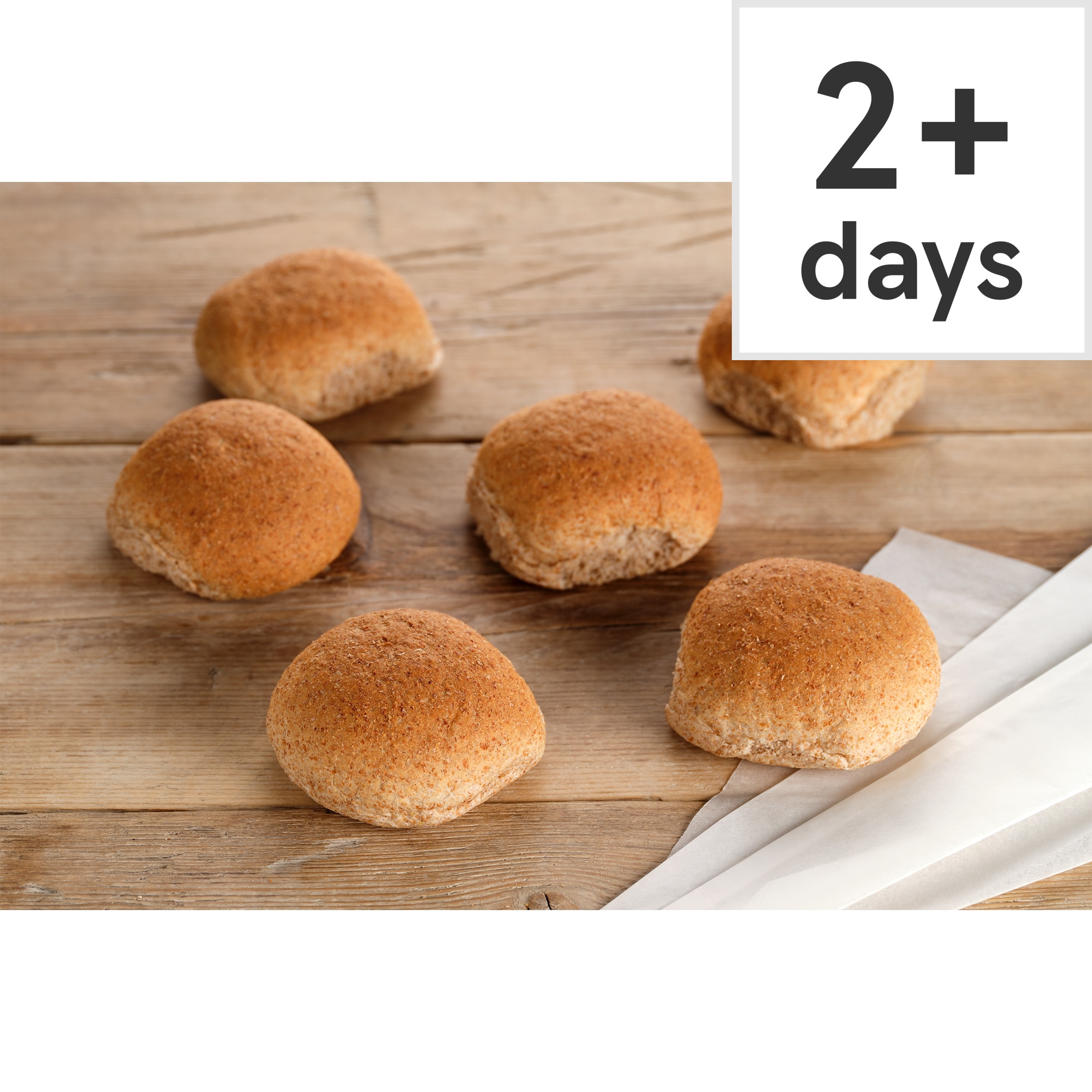 Tesco Soft Wholemeal Roll 6 Pack