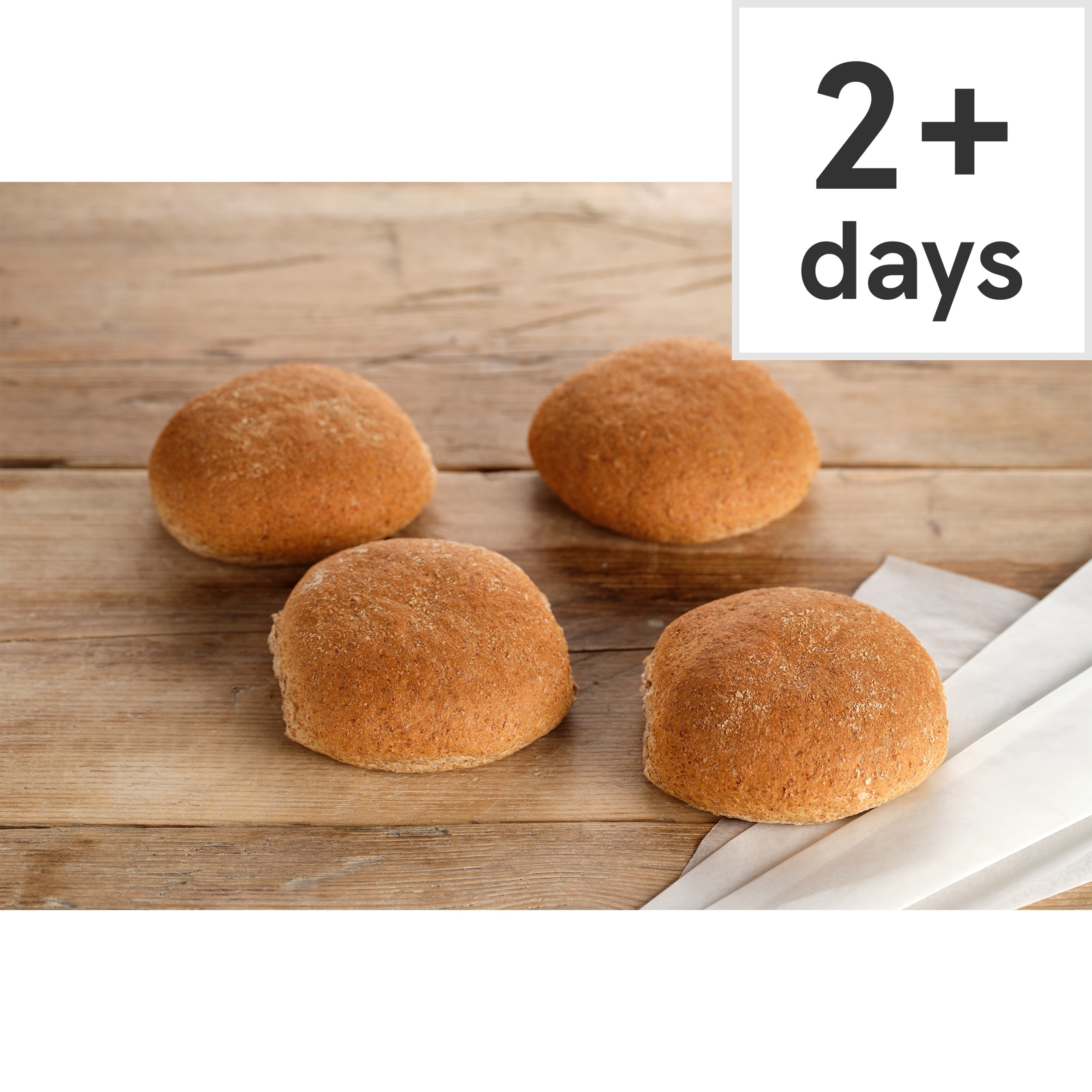 Large Wholemeal Bap 4 Pack