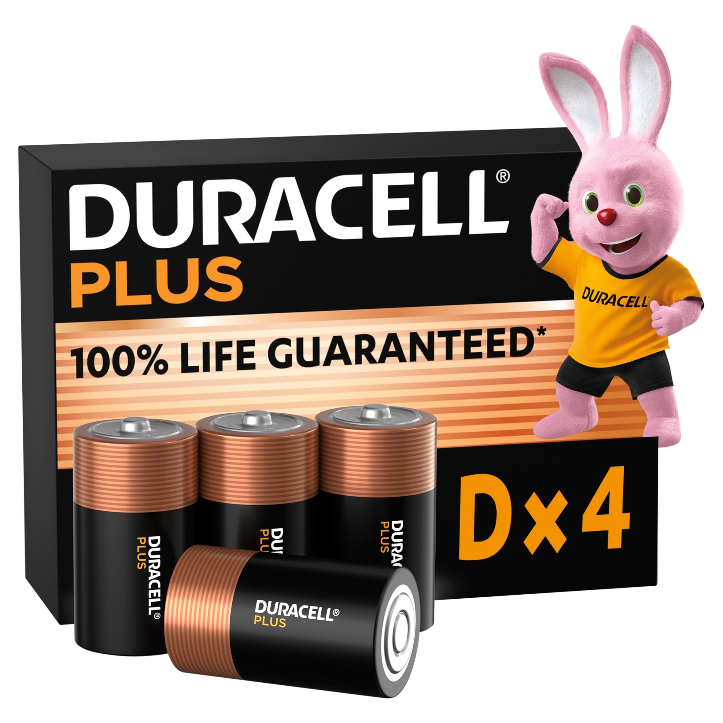 Duracell Plus 100% D Alkaline Batteries