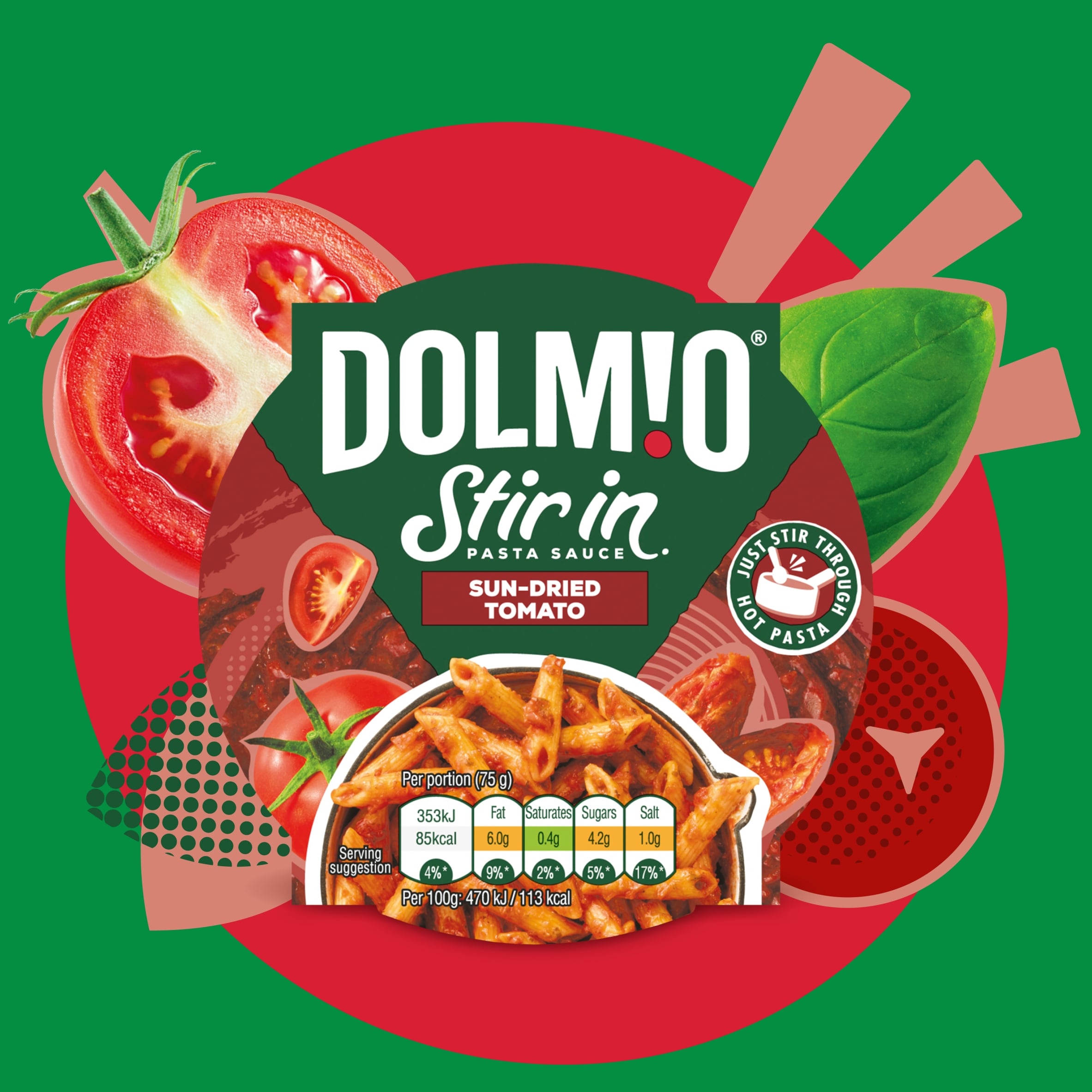 Dolmio Stir In Pasta Sauce Sun Dried Tomato Red Sauce 150g thumbnail 2