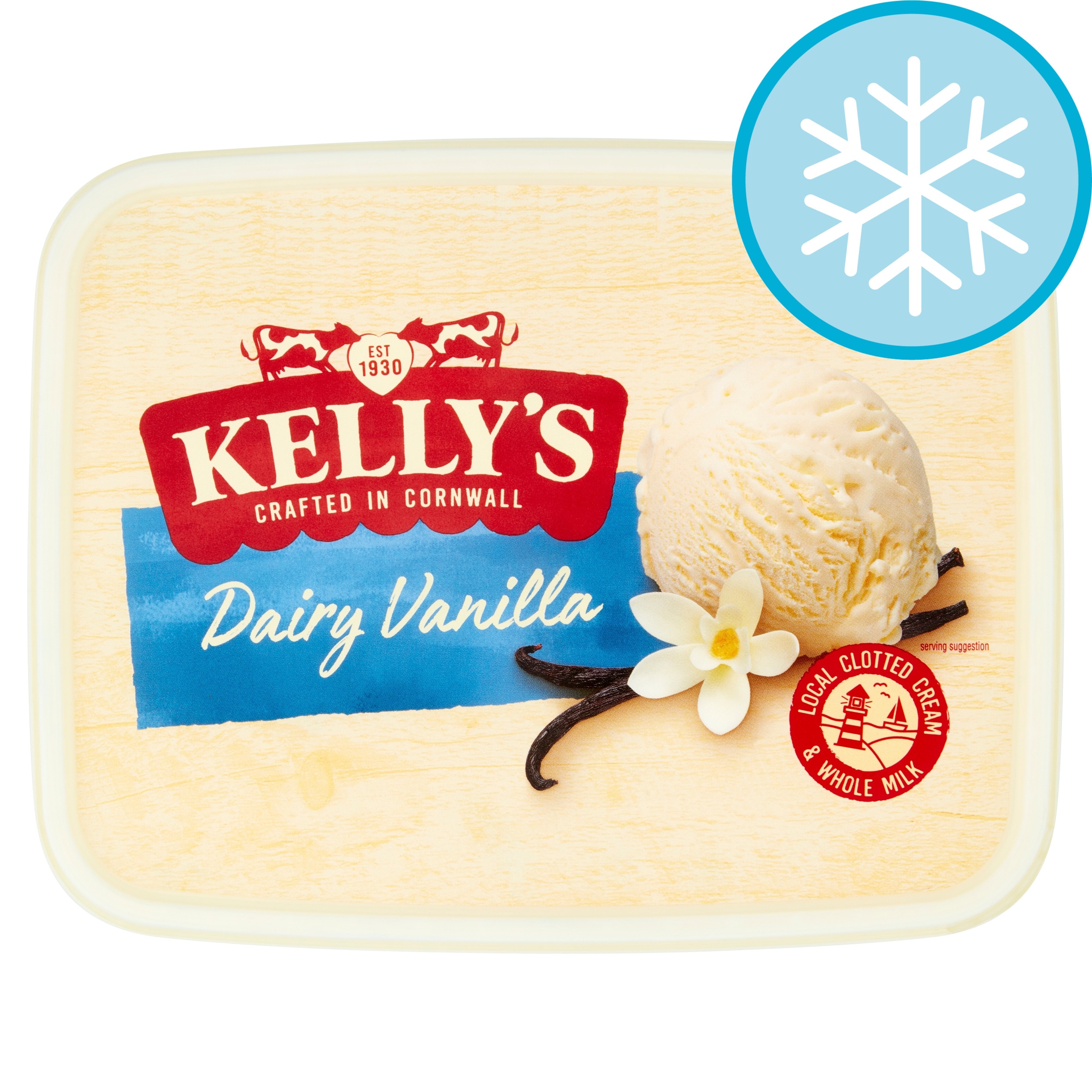 Kelly's Cornish Dairy Ice Cream - Vanilla 2 Litres