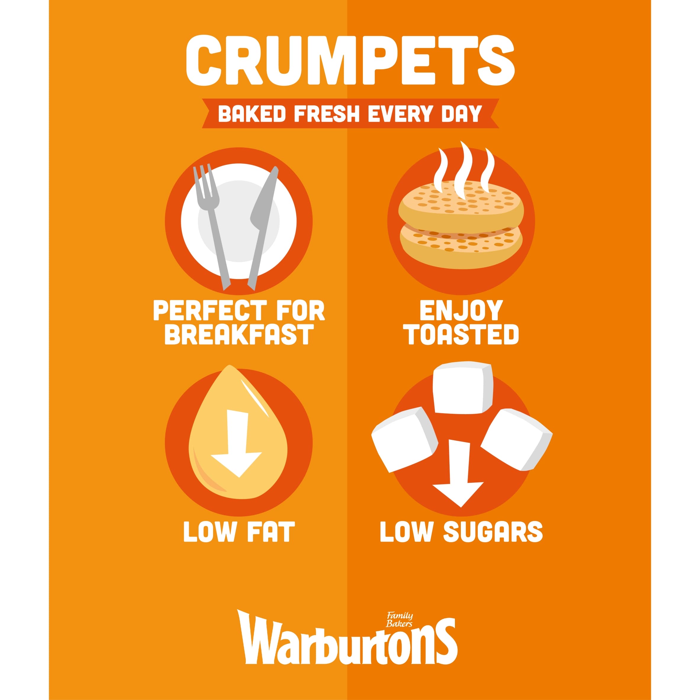 Warburtons Crumpets 6 Pack thumbnail 3