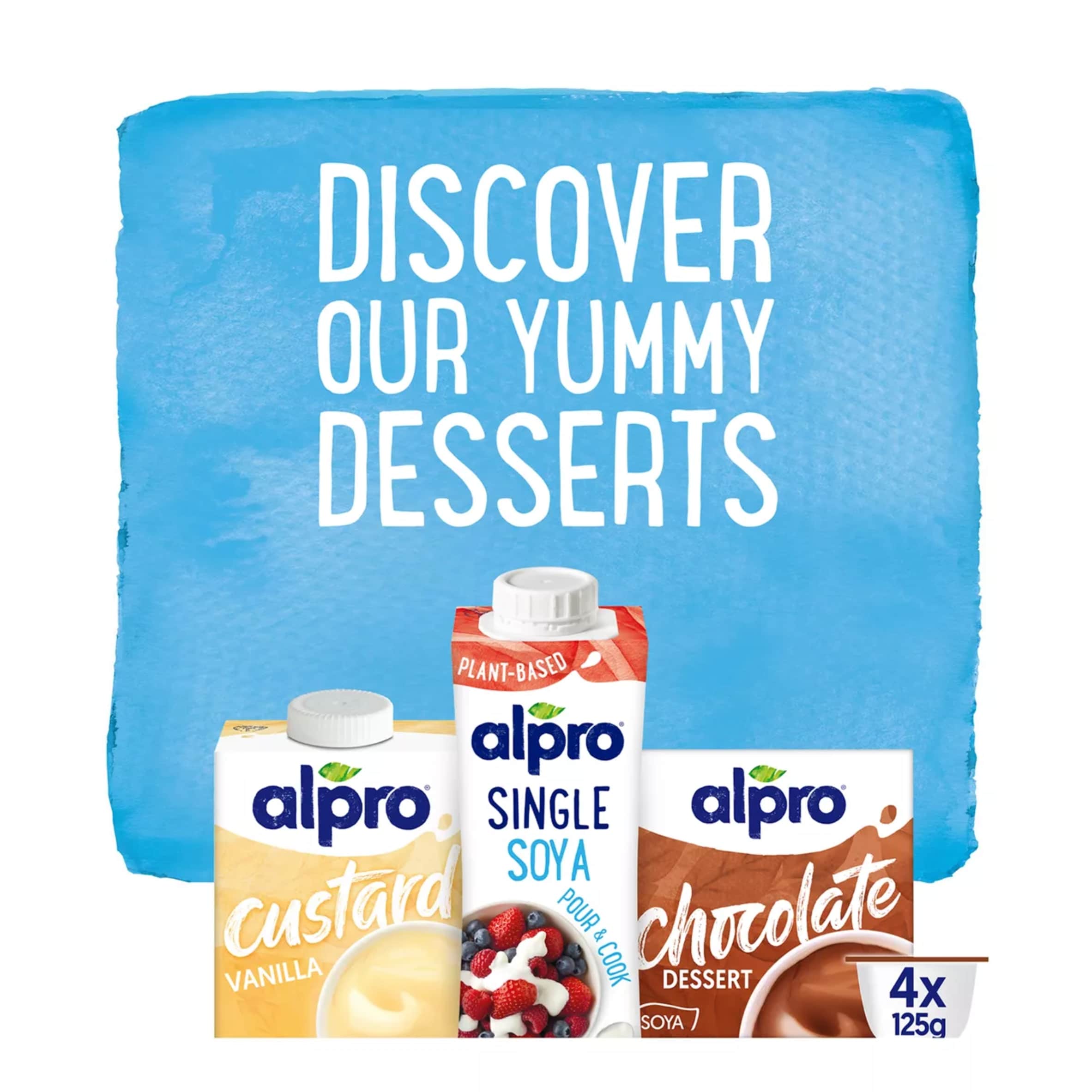 Alpro Chocolate Dairy Free Vegan Soya Dessert 4x125g thumbnail 5