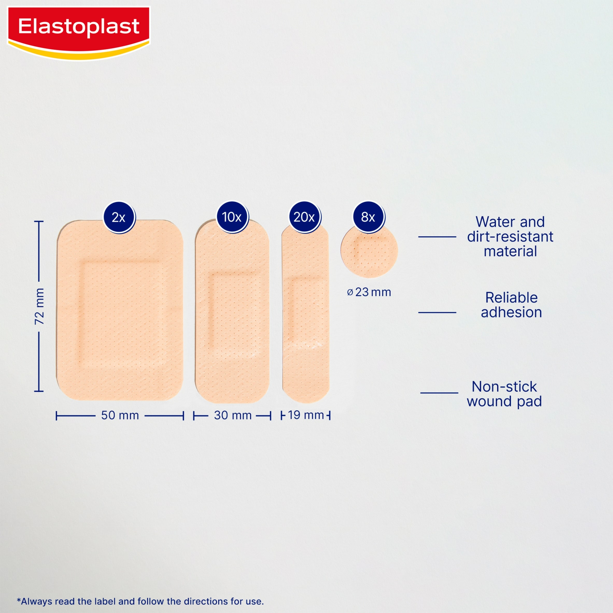 Elastoplast Water Resistant Plasters and Strips 40s thumbnail 3