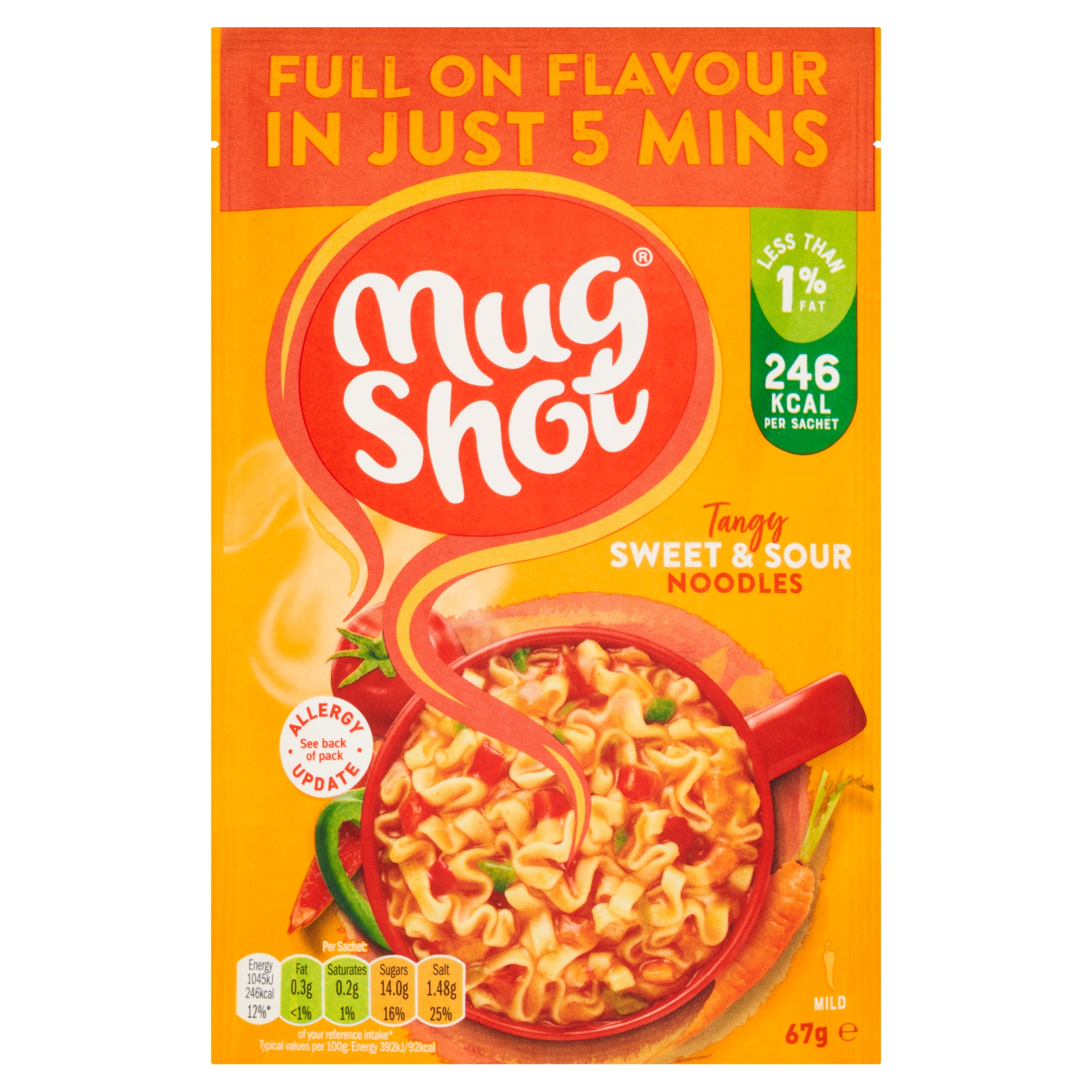 Mugshot Sweet & Sour Noodles 67G