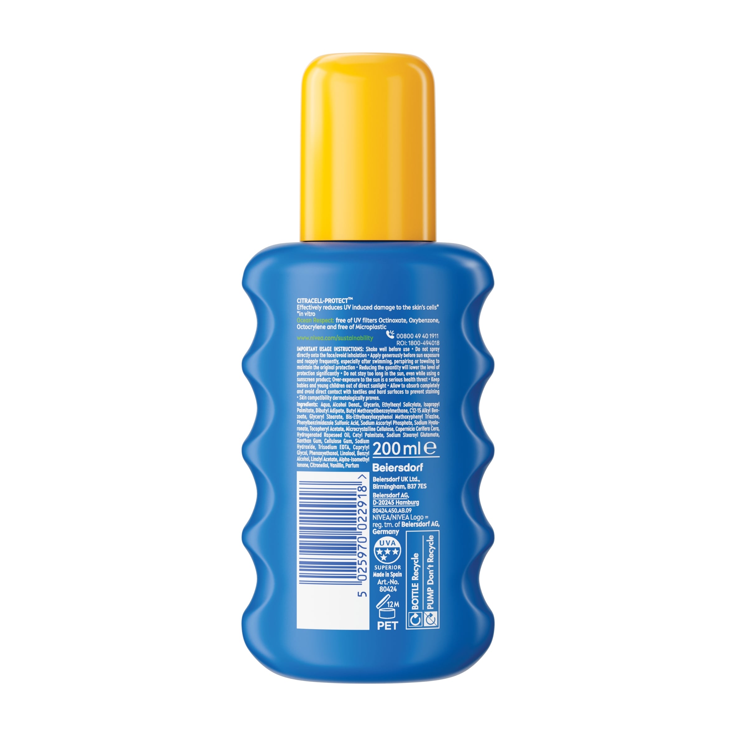 NIVEA SUN Protect & Moisture Sun Cream Spray SPF15 200ml thumbnail 3