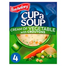 Batchelors Cup A Soup Cream Of Vegetable Croutons 4 Pack 122G