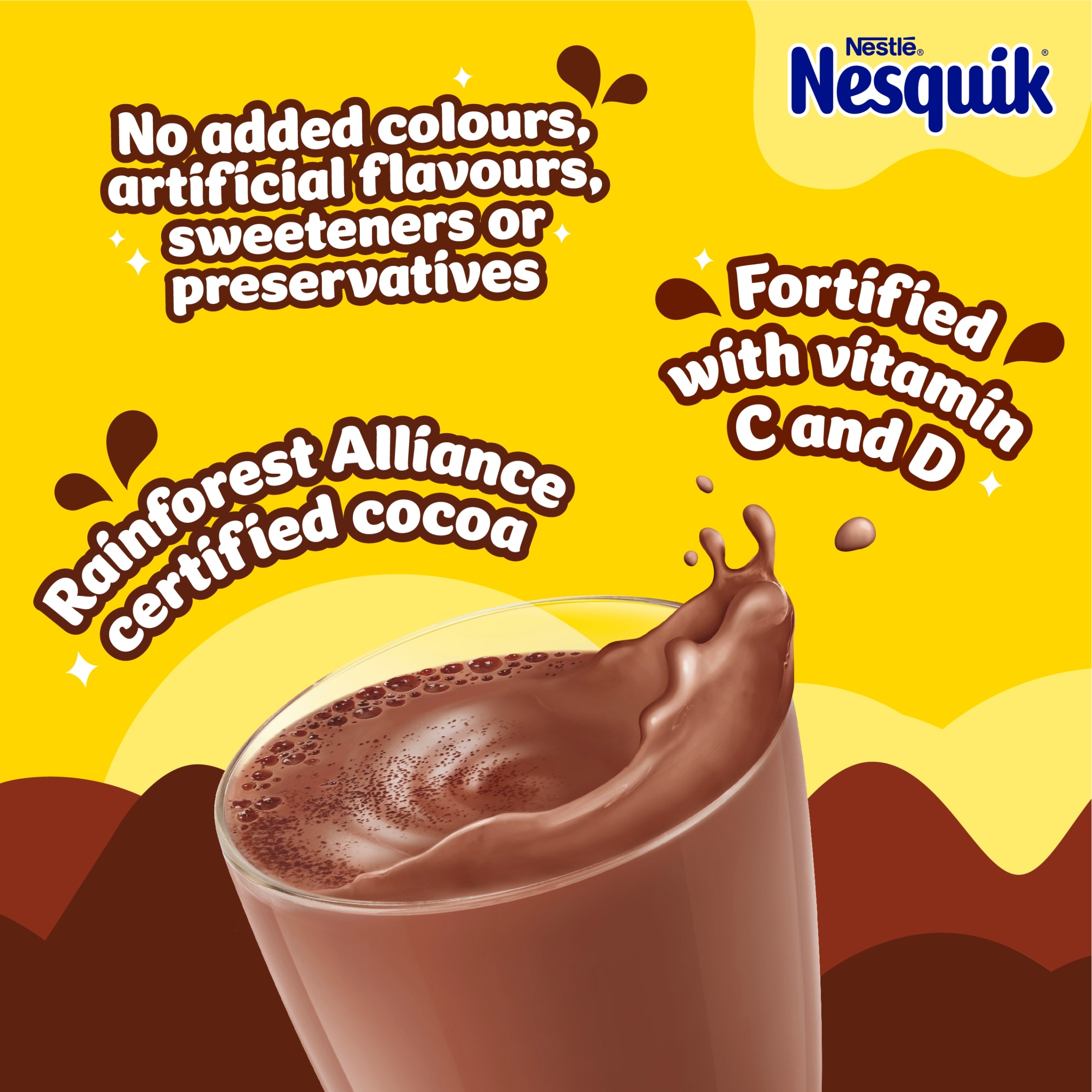 Nesquik Chocolate Flavoured Milkshake Powder 500g Tub thumbnail 3