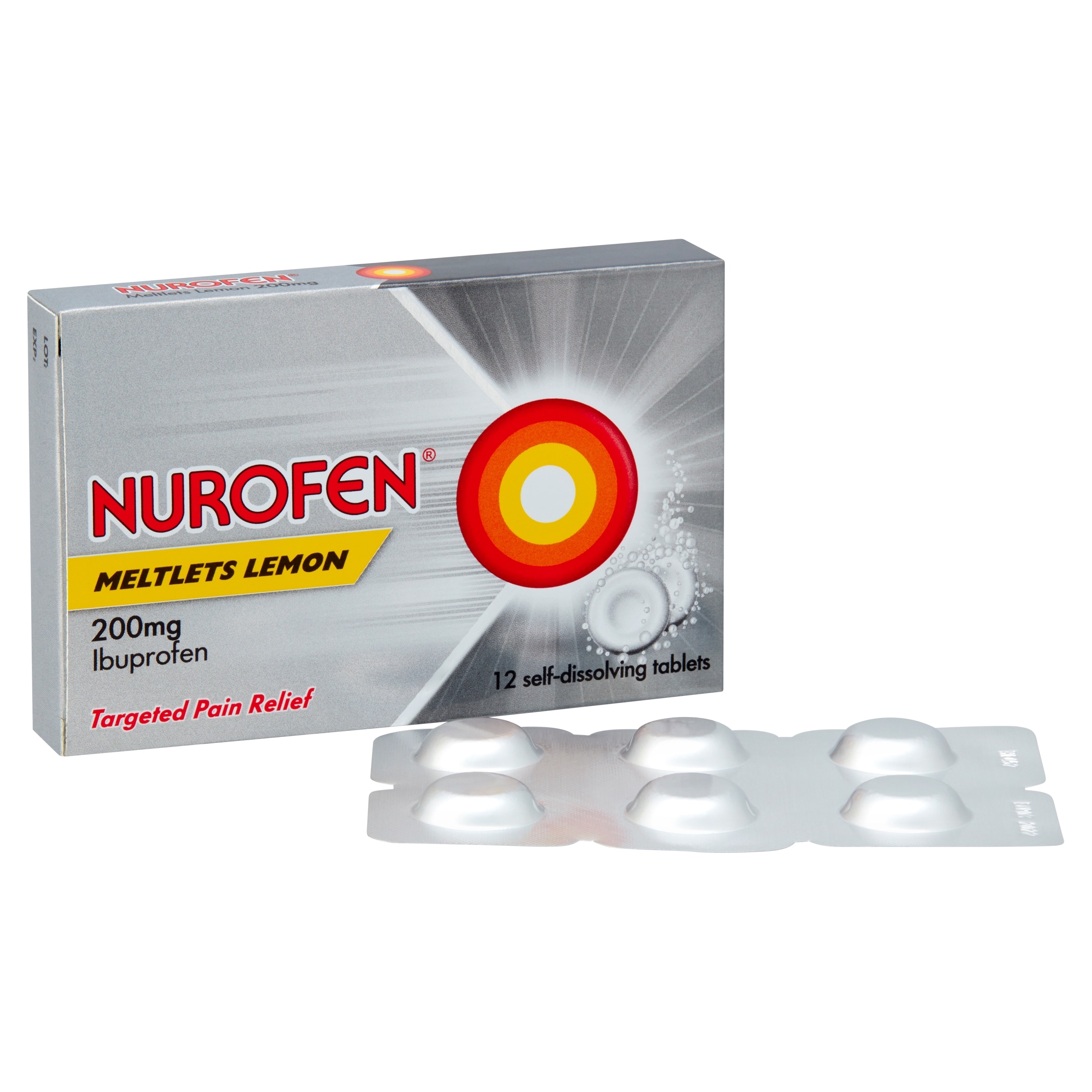 Nurofen Targeted Pain Relief Meltlets Lemon - Ibuprofen 200mg 12s thumbnail 2