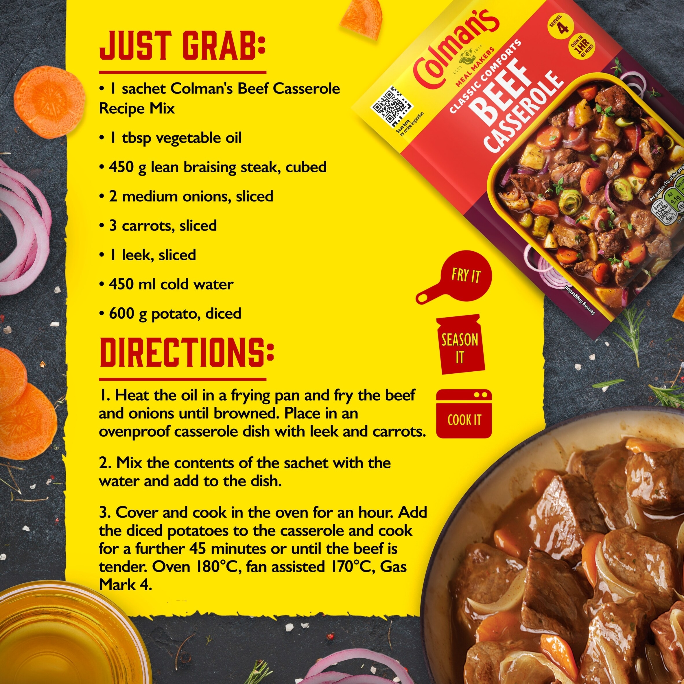 Colman's Beef Casserole Recipe Mix 40G thumbnail 4