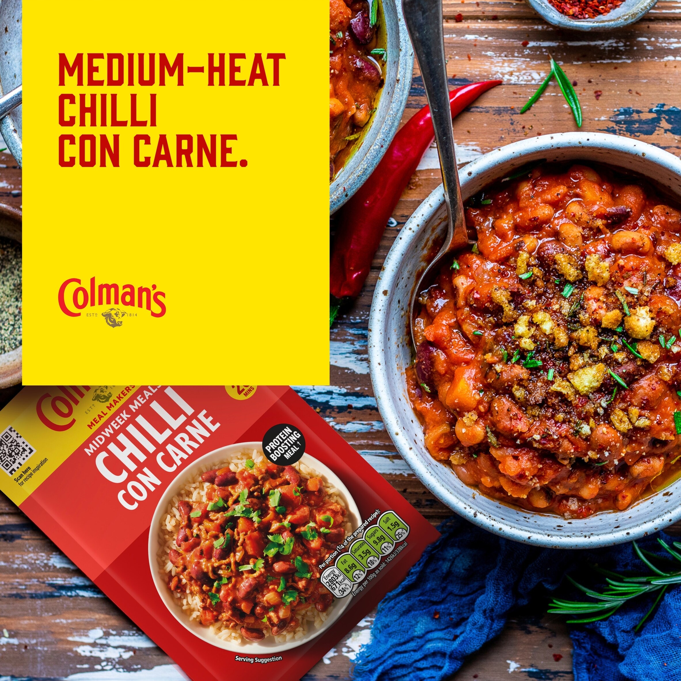 Colman's Chilli Con Carne Recipe Mix 50G thumbnail 5
