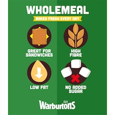 Warburtons Wholemeal Medium Sliced Bread 800g thumbnail 3