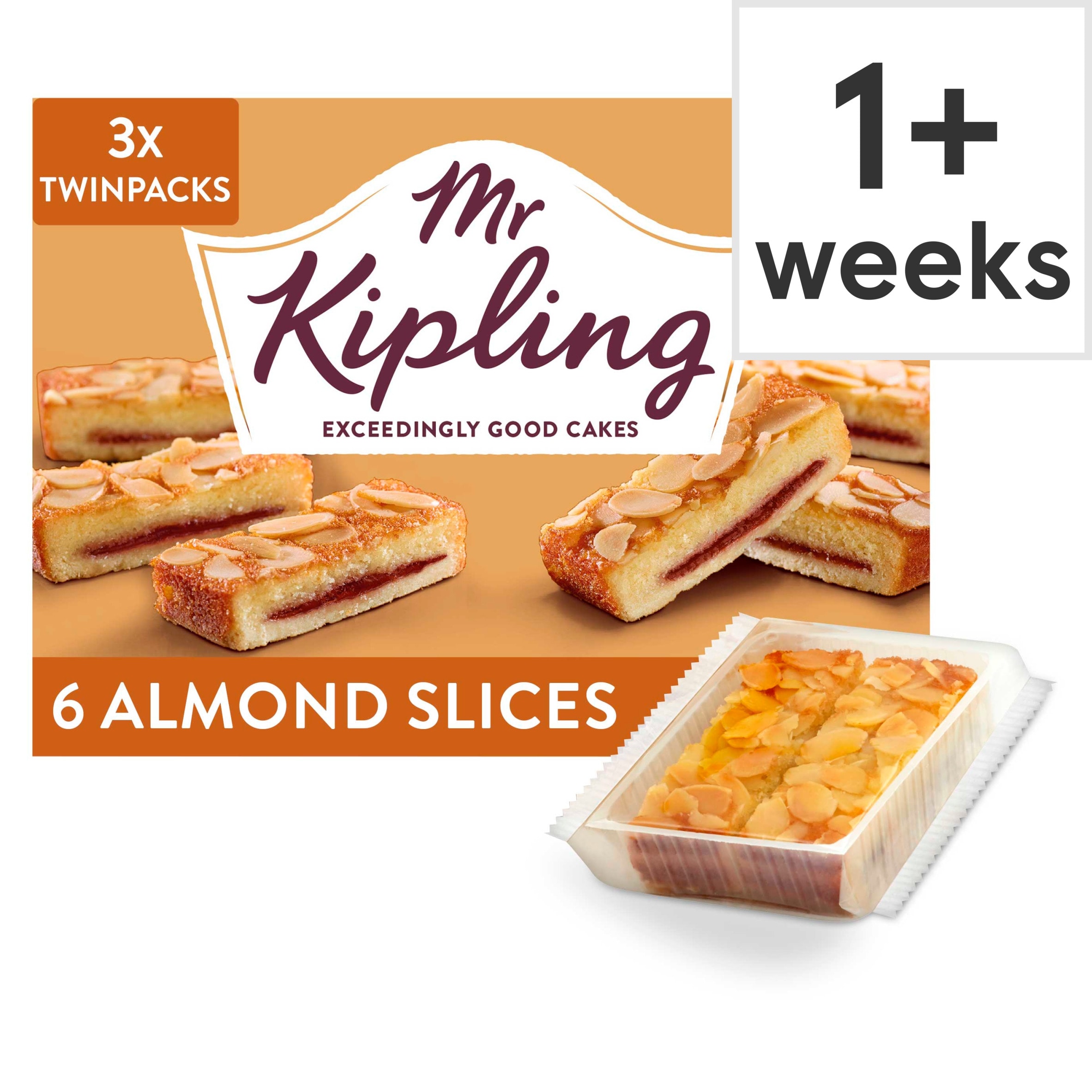 Mr Kipling Almond Cake Slices 6 Pack