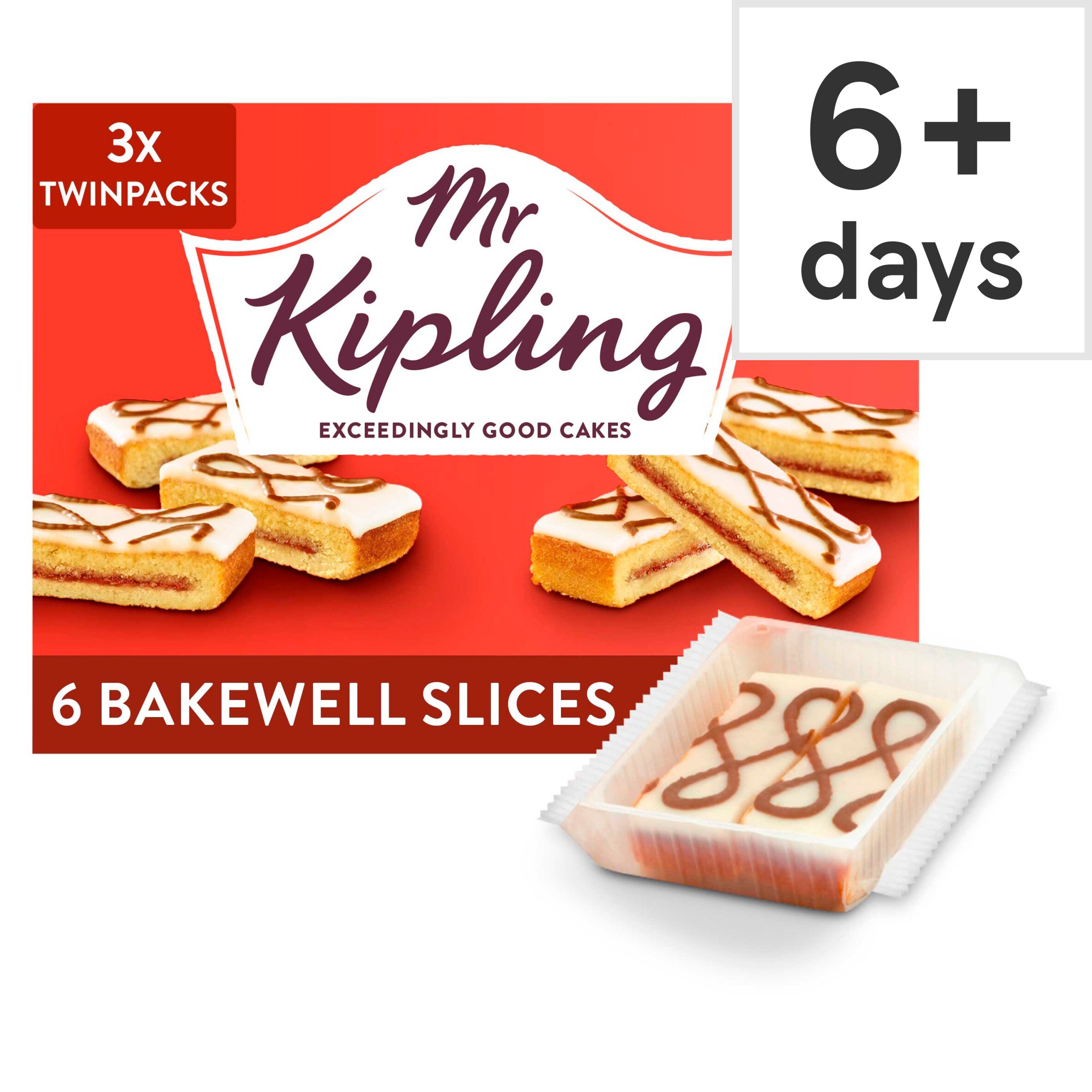 Mr Kipling Bakewell Cake Slices 6 Pack