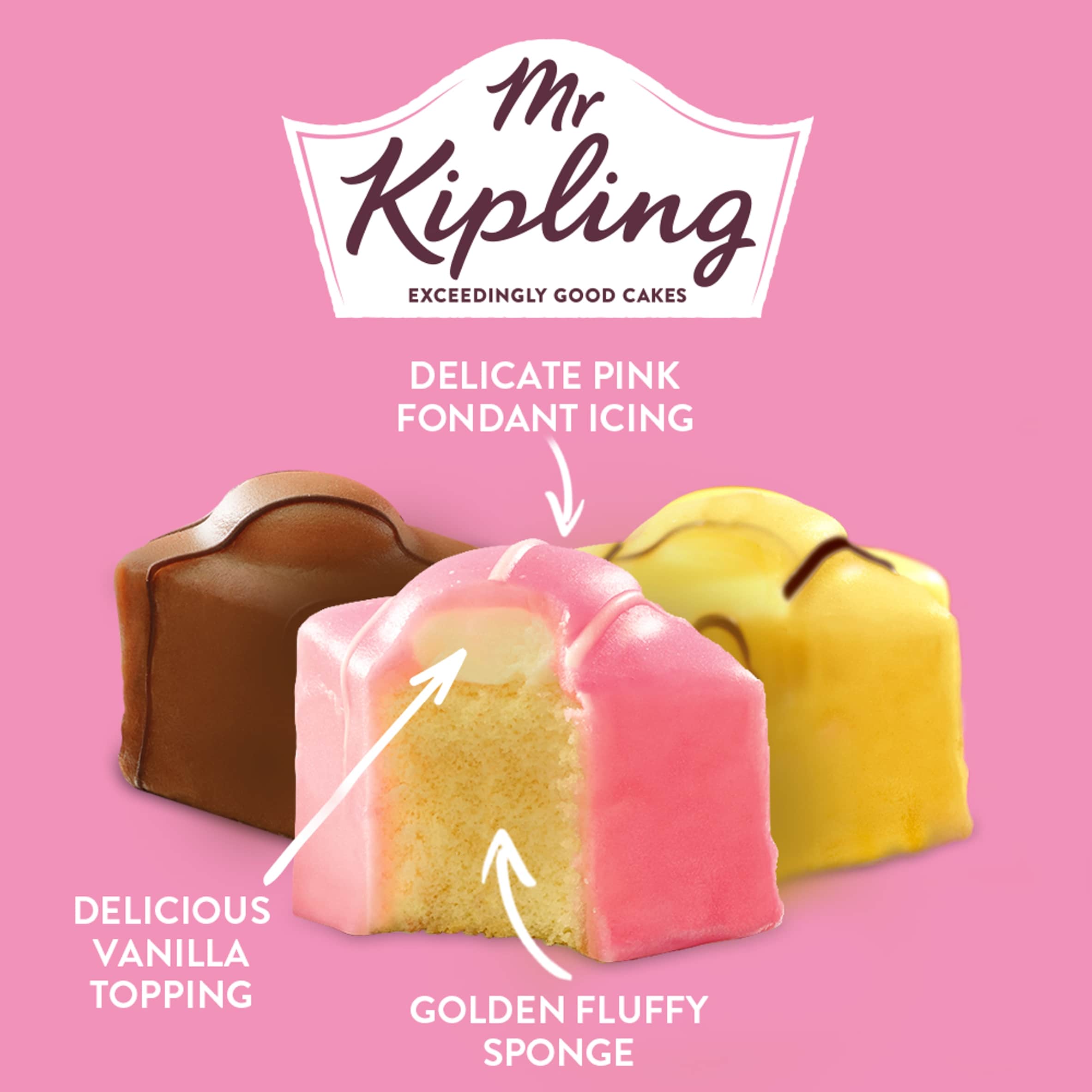 Mr Kipling French Fancies Cakes 8 Pack thumbnail 2