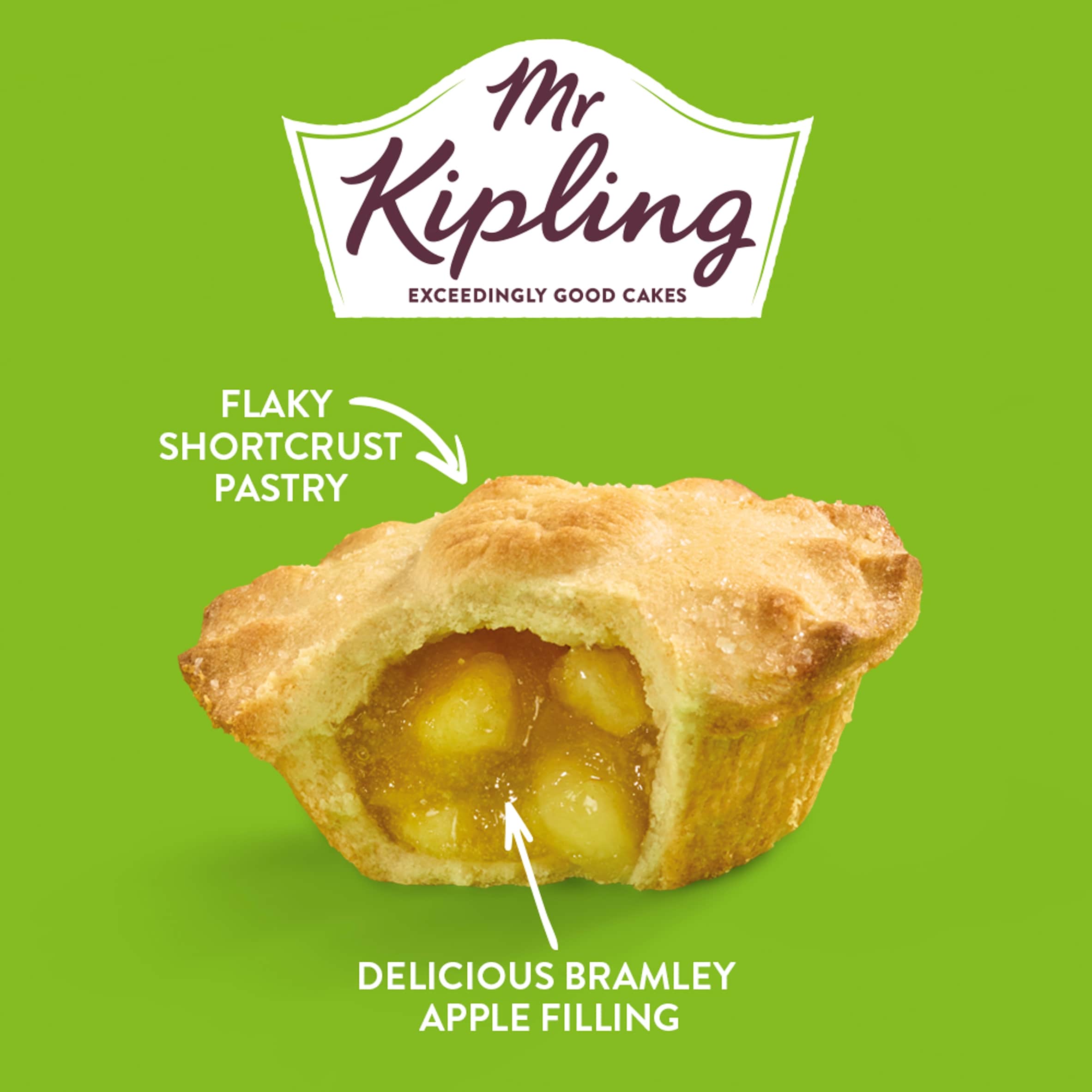 Mr Kipling Bramley Apple Pies 6 Pack thumbnail 2