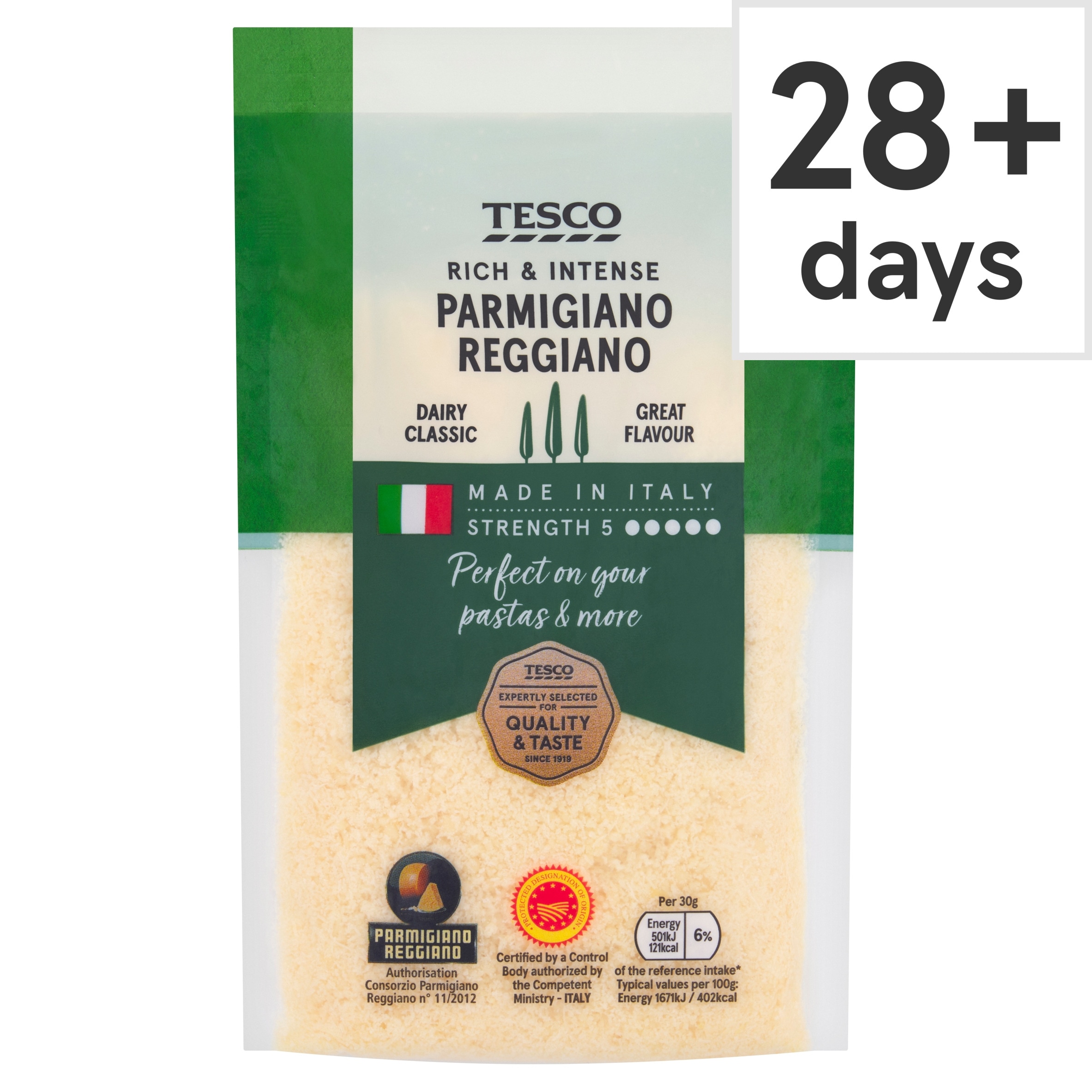 Tesco Grated Parmigiano Reggiano 100G