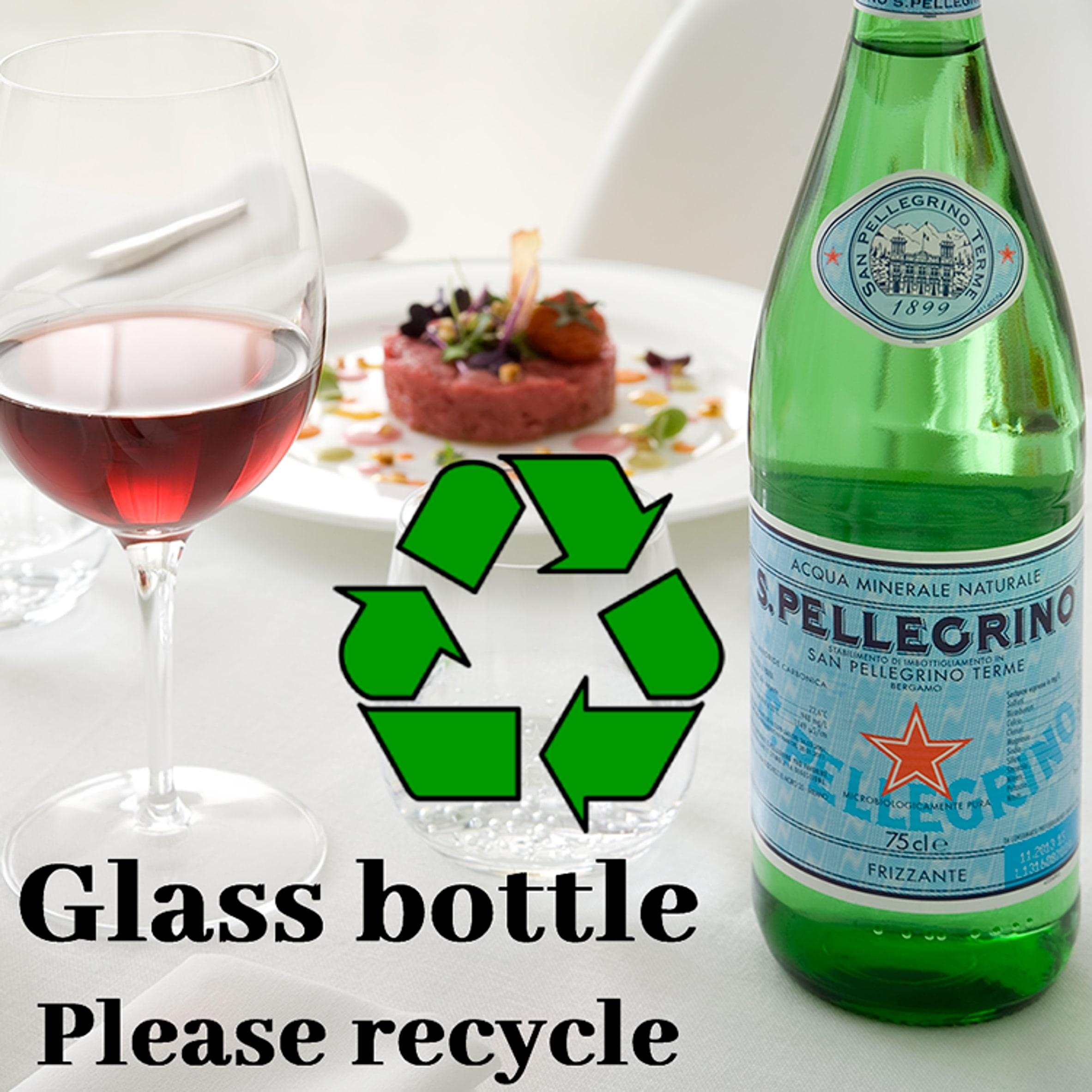 San Pellegrino Sparkling Natural Mineral Water Glass Bottle 750ml thumbnail 4