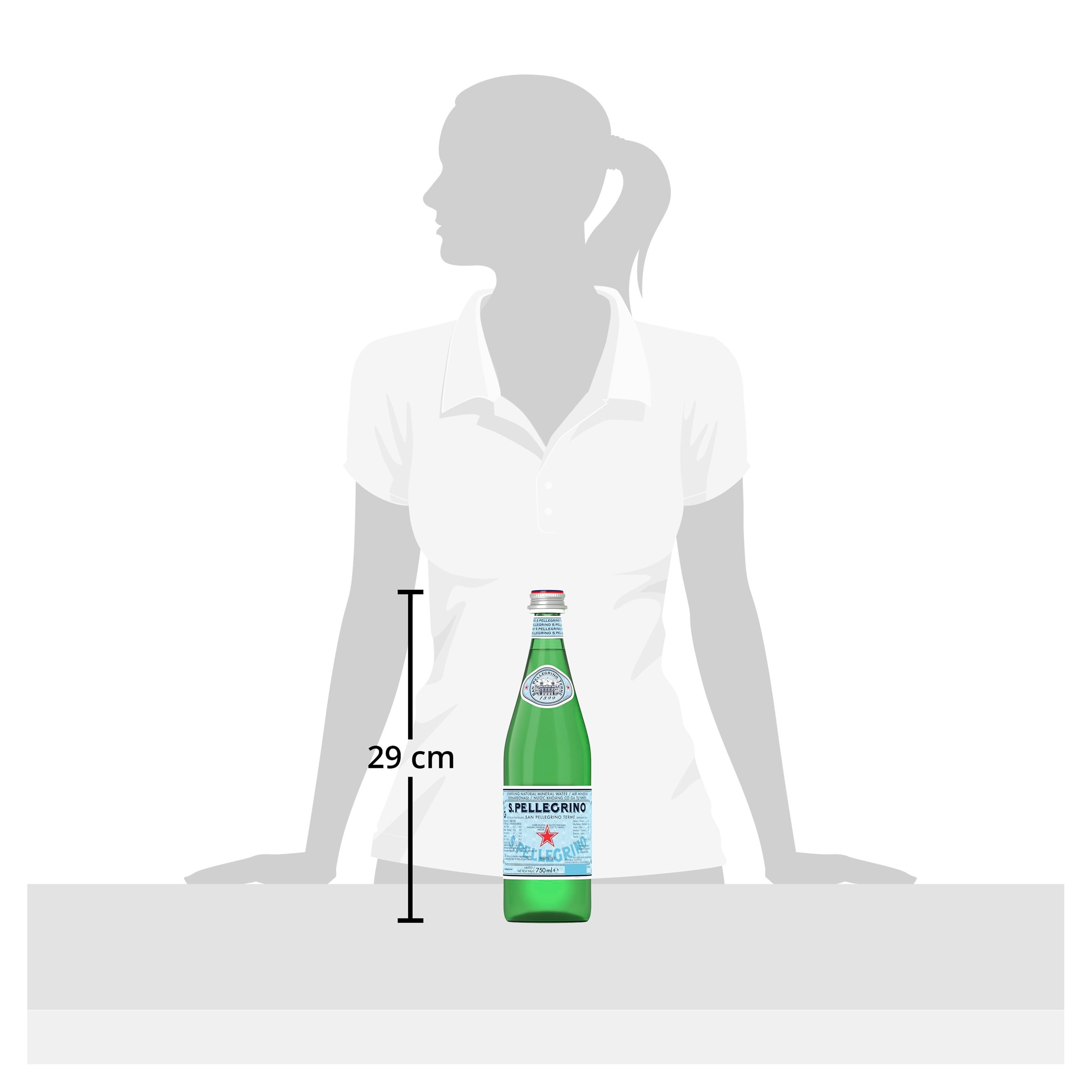 San Pellegrino Sparkling Natural Mineral Water Glass Bottle 750ml thumbnail 5