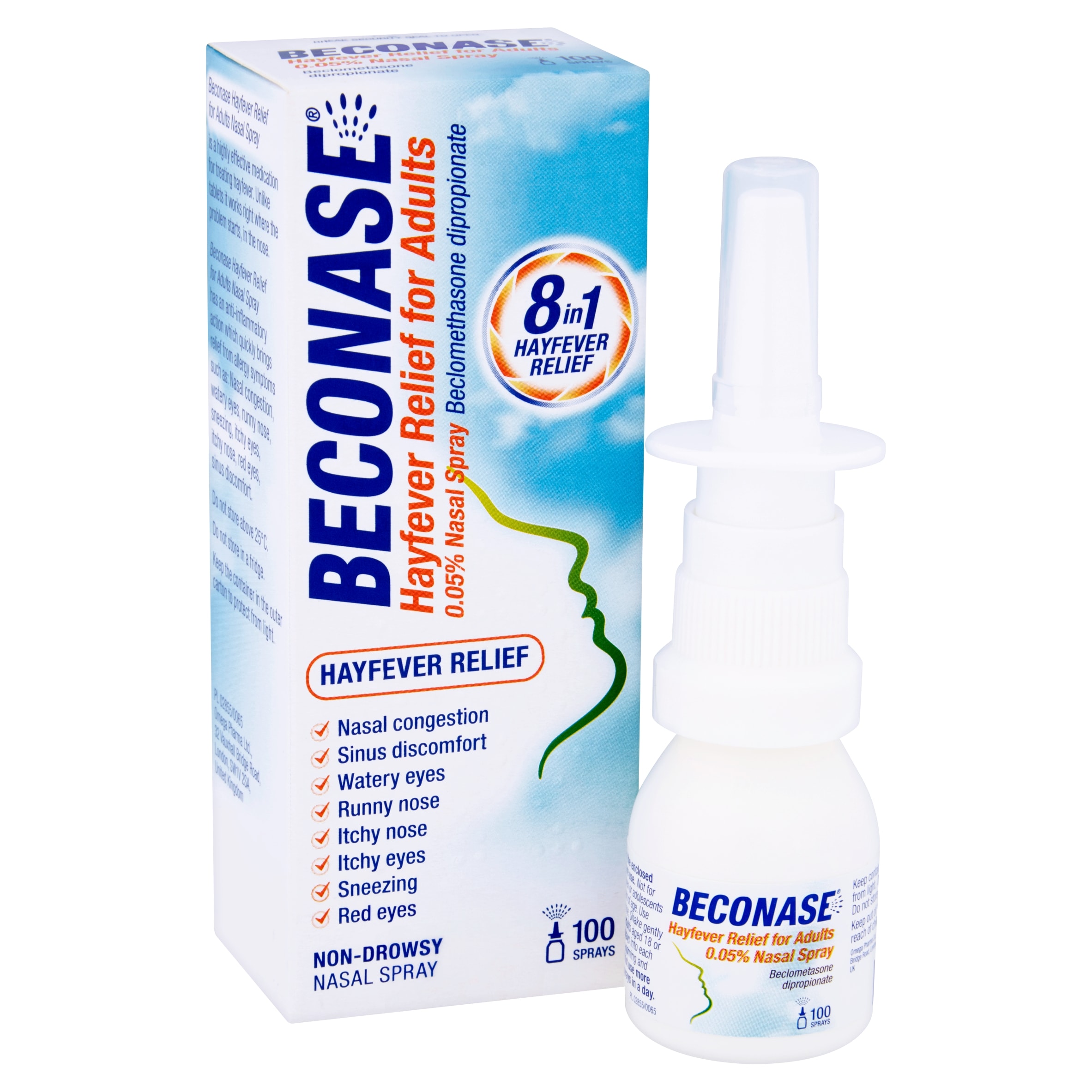 Beconase Allergy Nasal Spray for Hayfever Relief 100 Dose thumbnail 2