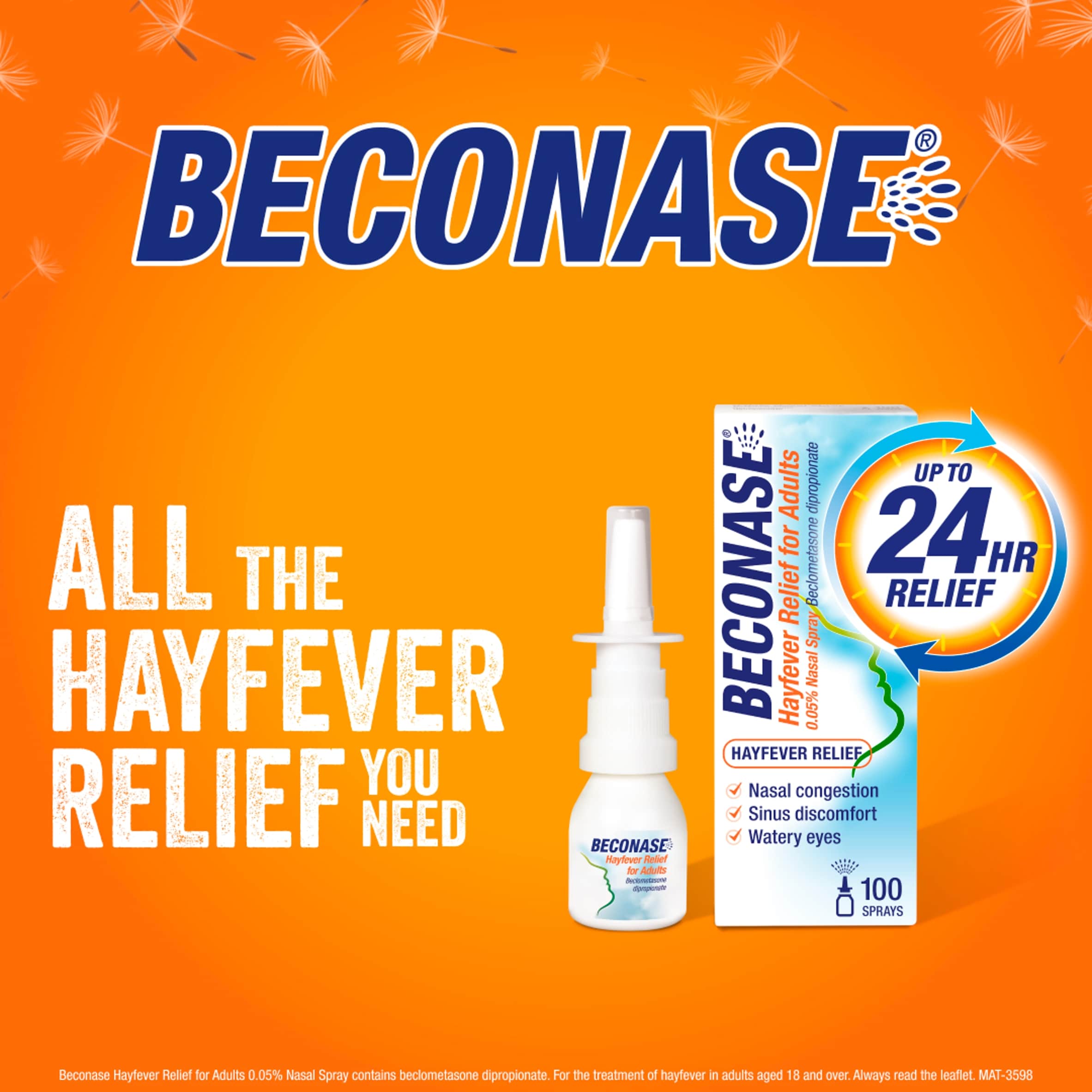 Beconase Allergy Nasal Spray for Hayfever Relief 100 Dose thumbnail 3