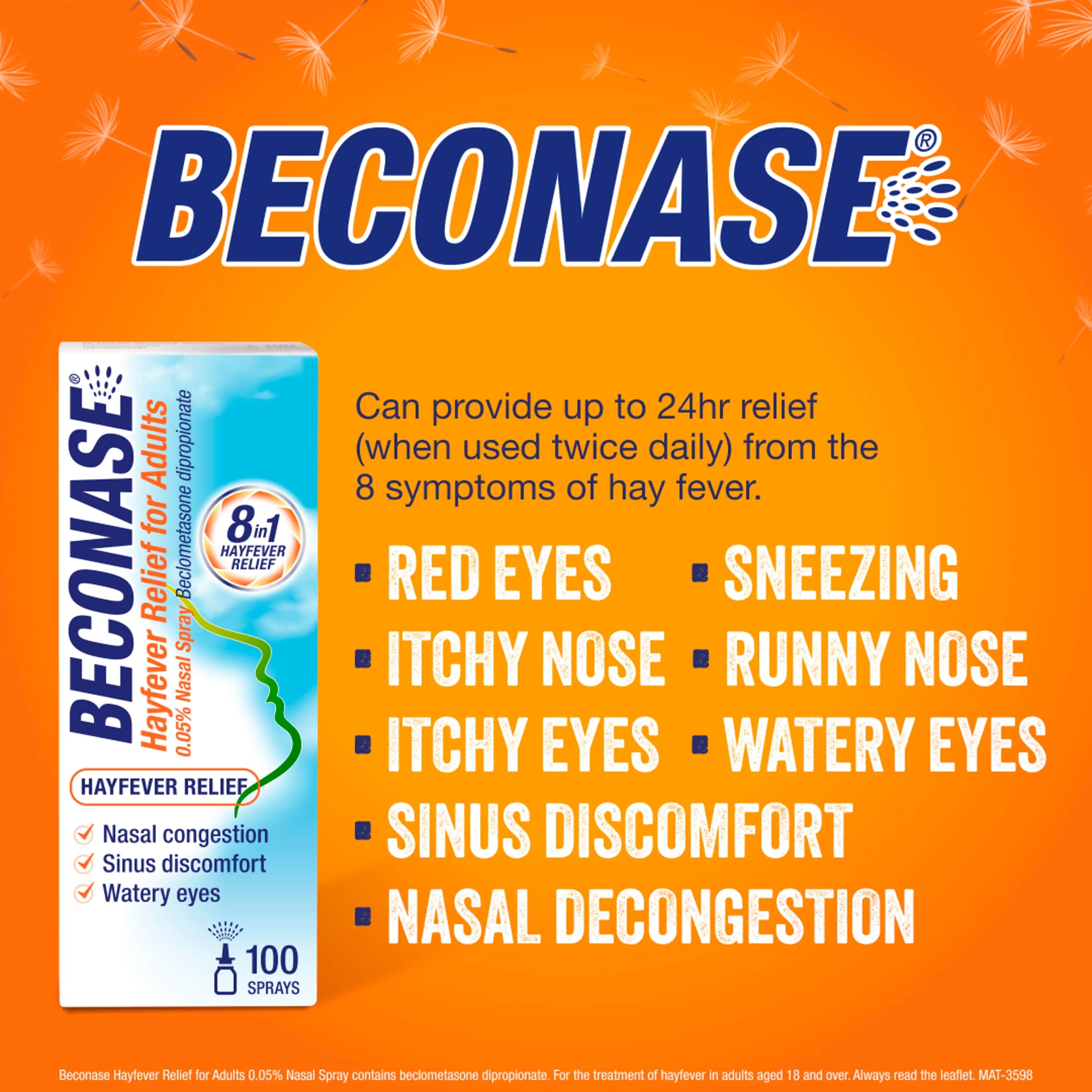 Beconase Allergy Nasal Spray for Hayfever Relief 100 Dose thumbnail 5