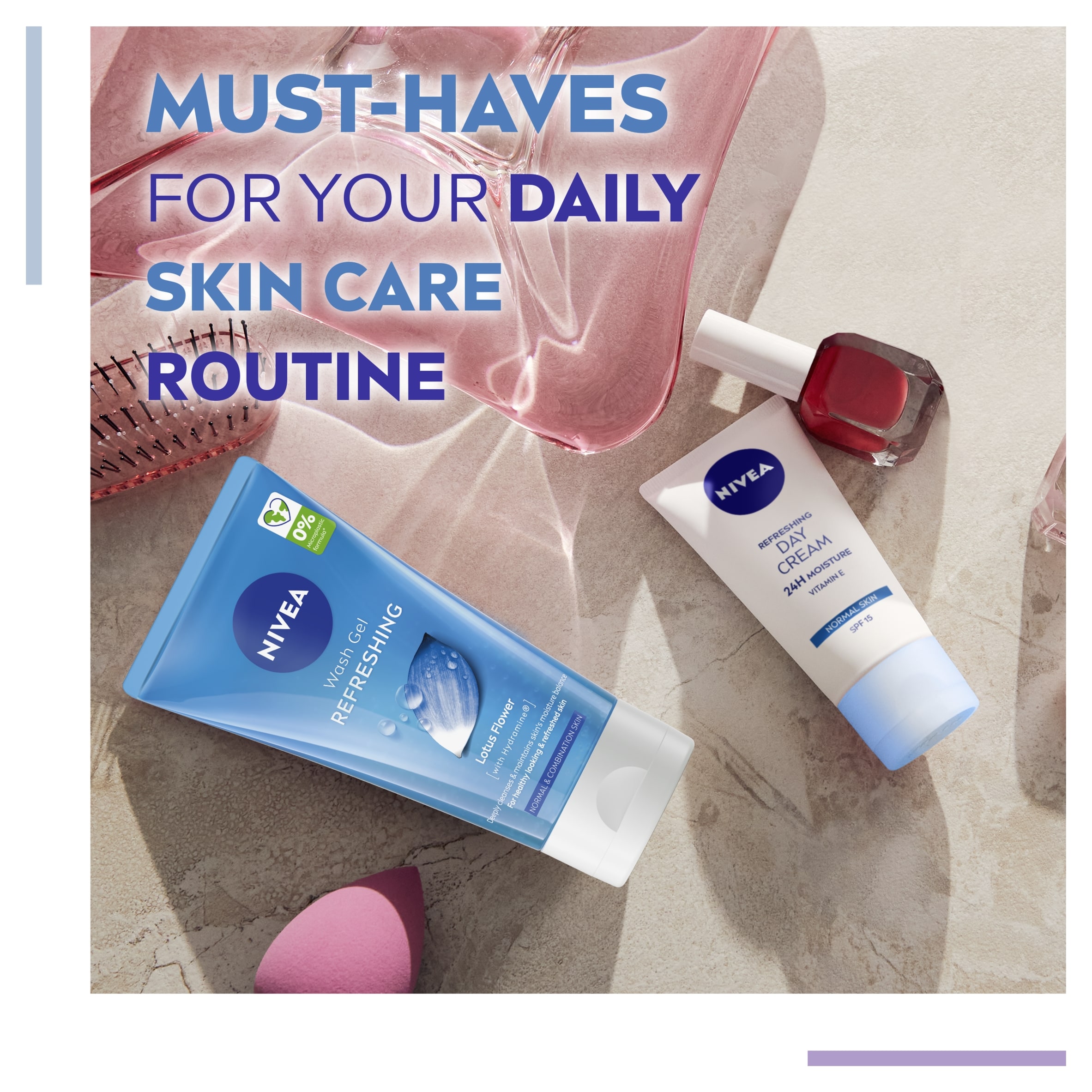 NIVEA Refreshing Day Cream Moisturiser SPF15 Normal Skin 50ml thumbnail 3