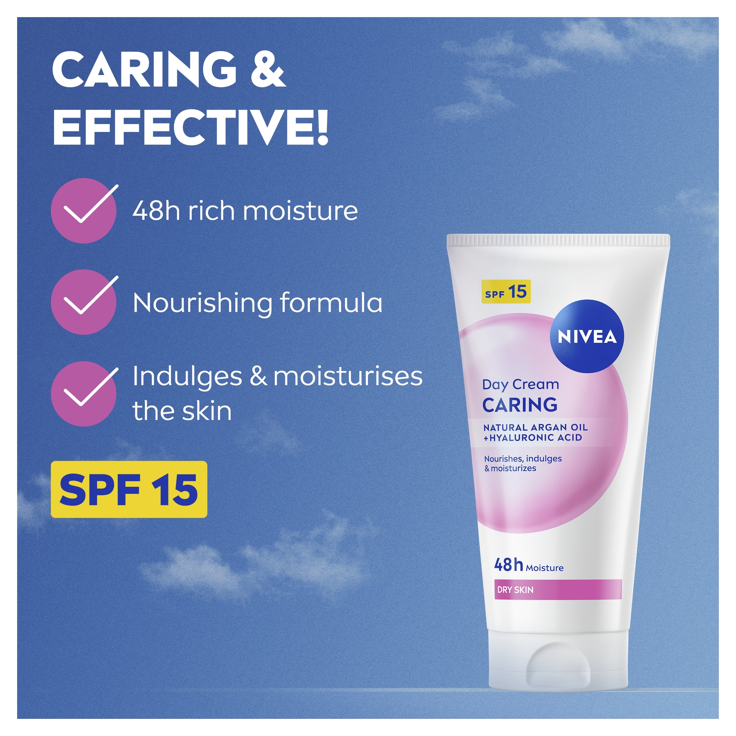 Nivea Rich Daily Moisturiser Cream Dry Sensitive 50Ml thumbnail 5