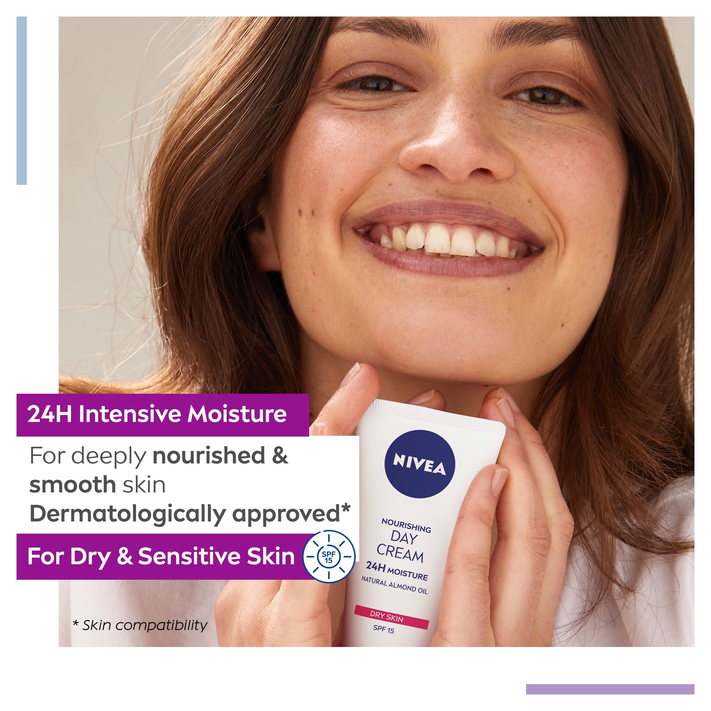 Nivea Rich Daily Moisturiser Cream Dry Sensitive 50Ml thumbnail 2