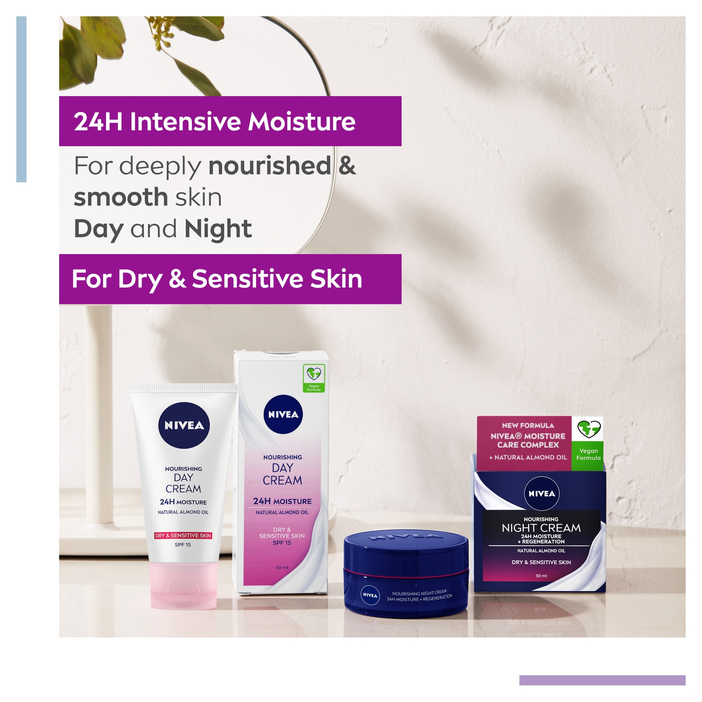 Nivea Rich Daily Moisturiser Cream Dry Sensitive 50Ml thumbnail 3