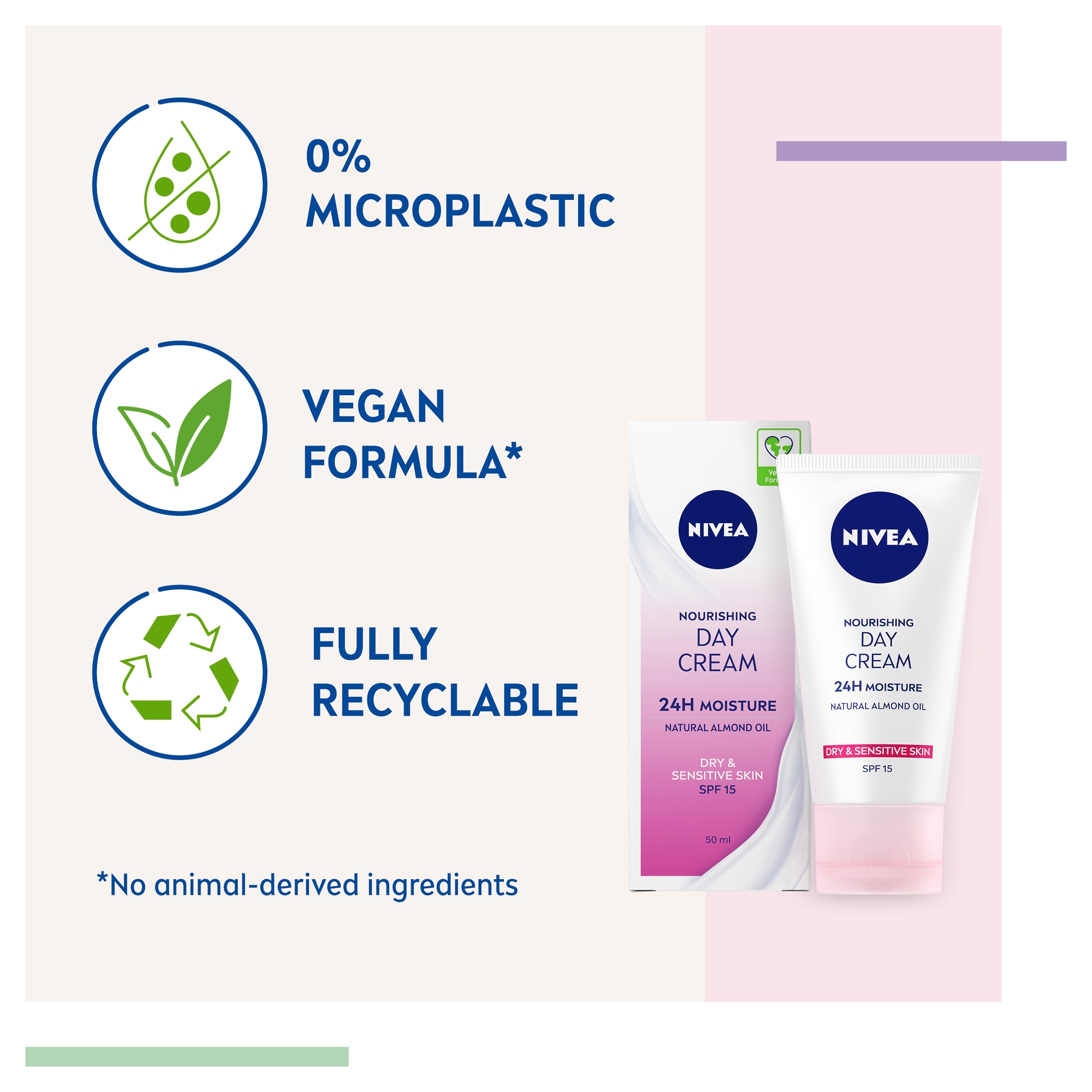 Nivea Rich Daily Moisturiser Cream Dry Sensitive 50Ml thumbnail 5