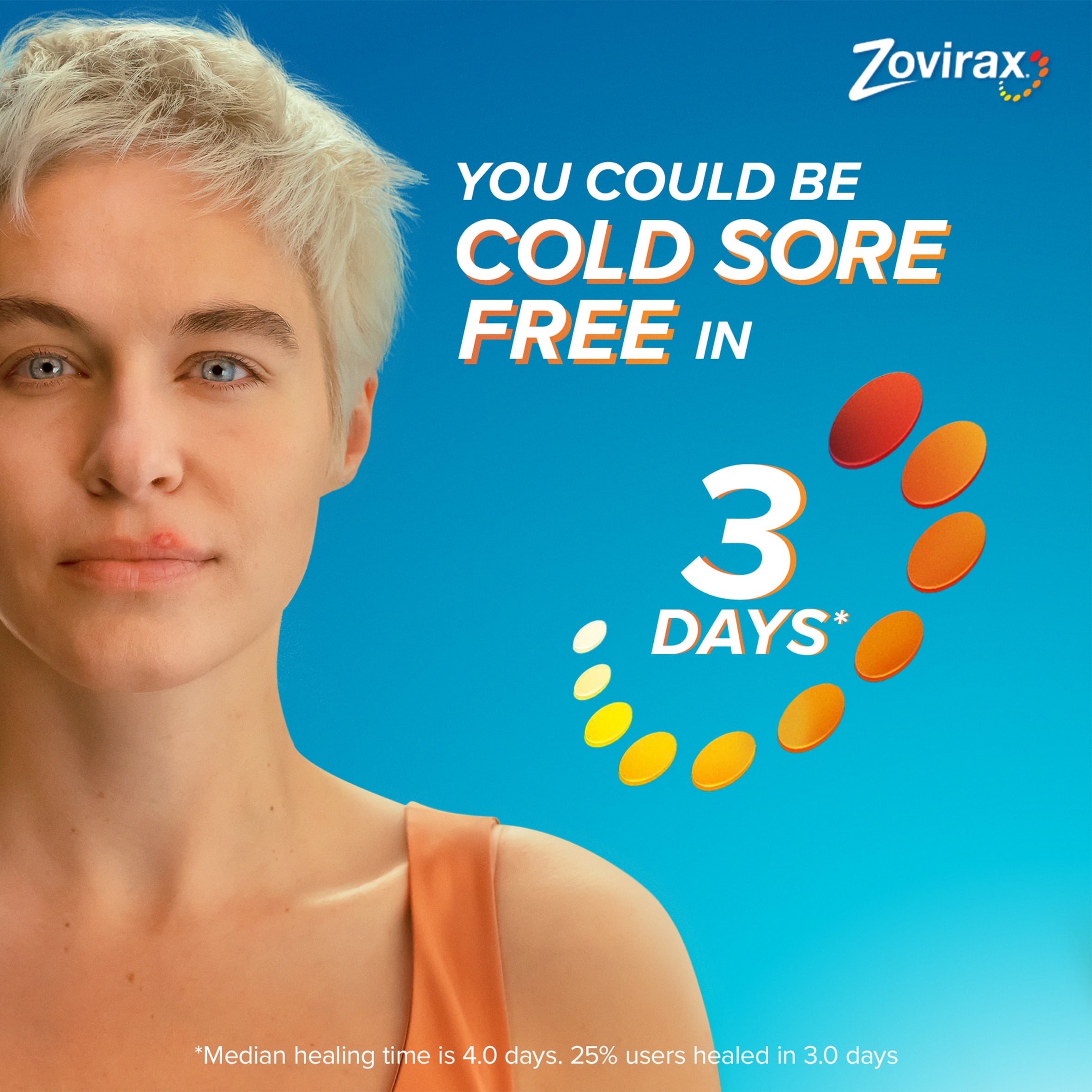 Zovirax Cold Sore Treatment Cream Aciclovir Pump 2g thumbnail 2