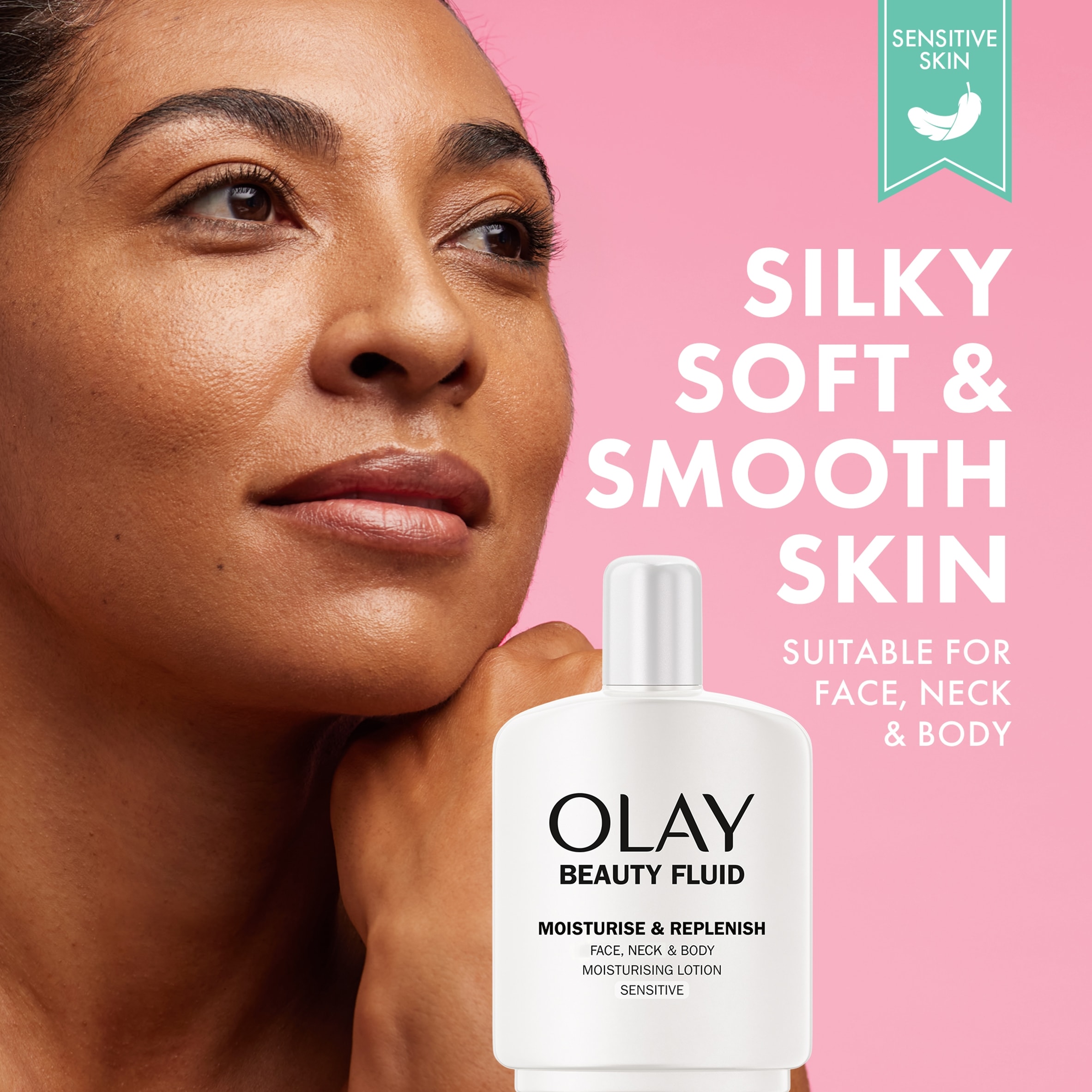 Olay Beauty Fluid Sensitive Skin Moisturiser 200Ml thumbnail 3