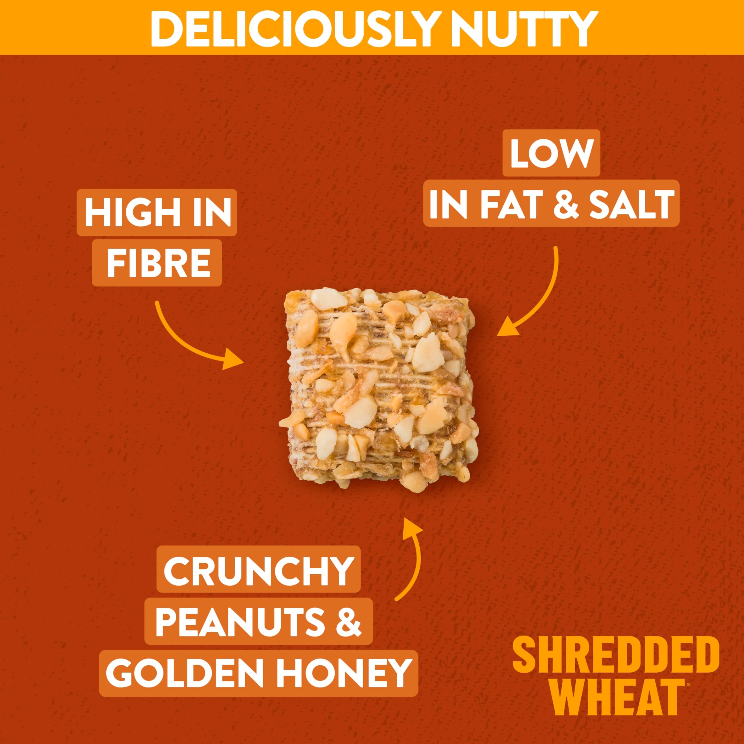 Nestlé Shredded Wheat Bitesize Honey & Nut Breakfast Cereal 500g thumbnail 3