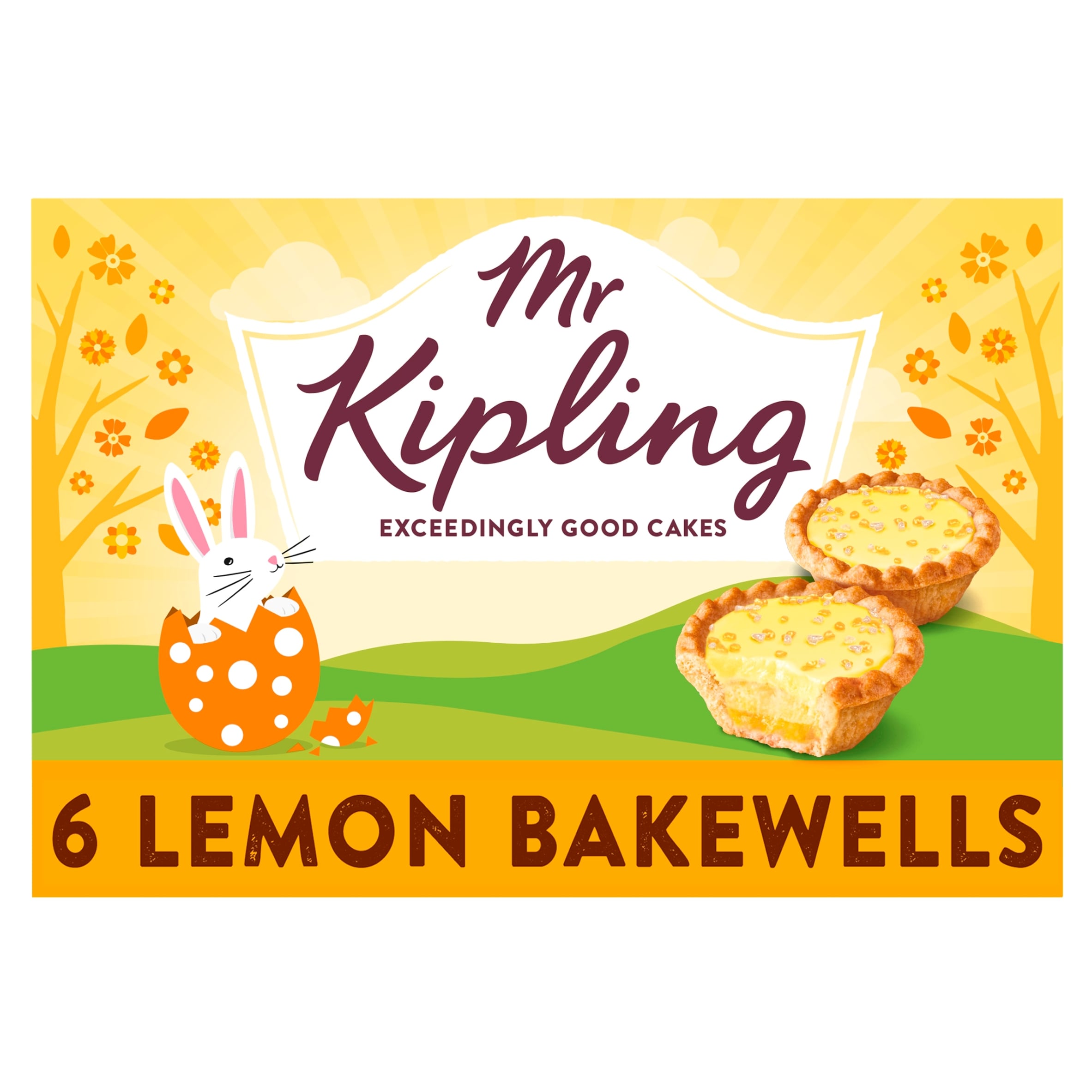 Mr Kipling Easter Lemon Bakewell Tarts Cakes 6 Pack