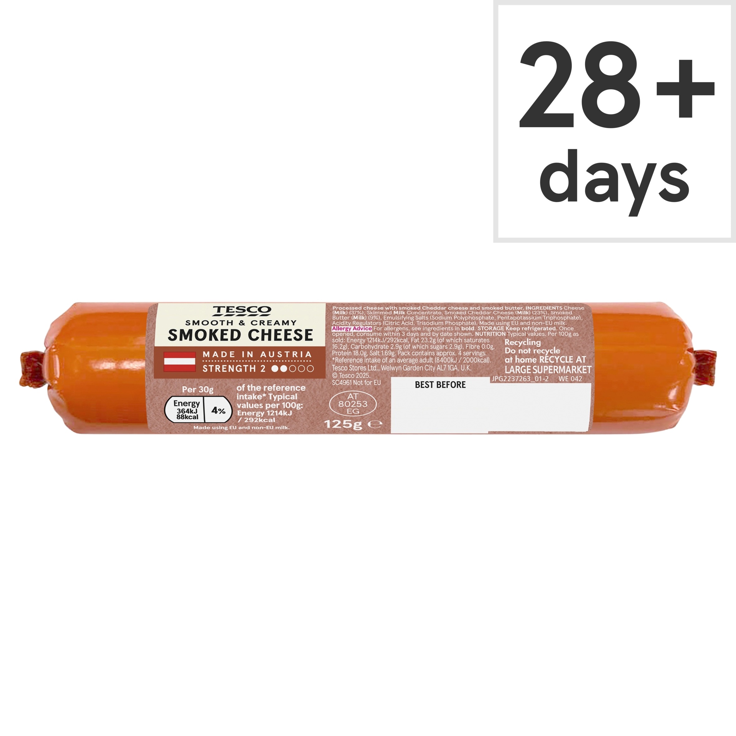 Tesco Smoked Cheese 125G
