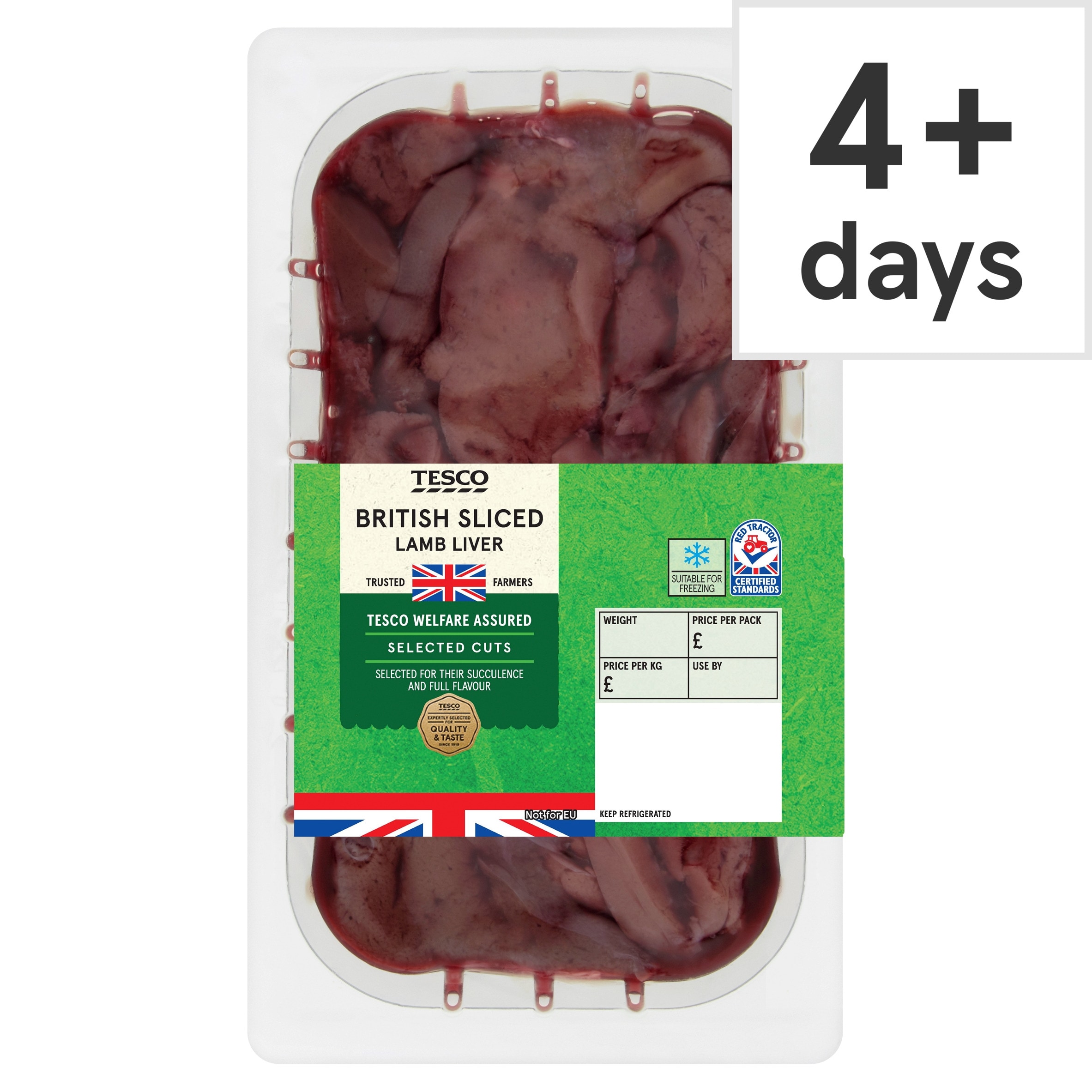 Tesco Lamb Sliced Liver