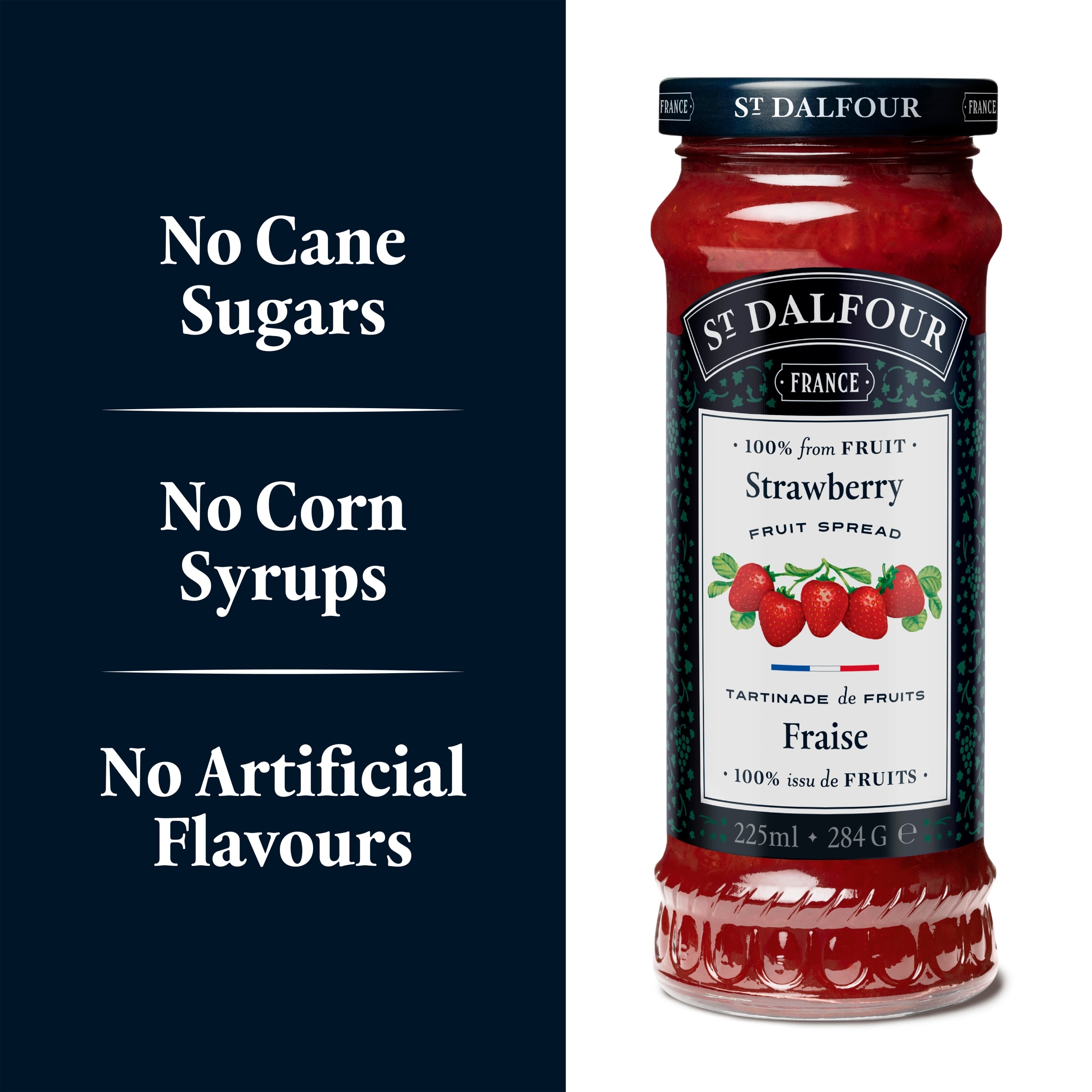 St Dalfour Strawberry Fruit Spread 284G thumbnail 2