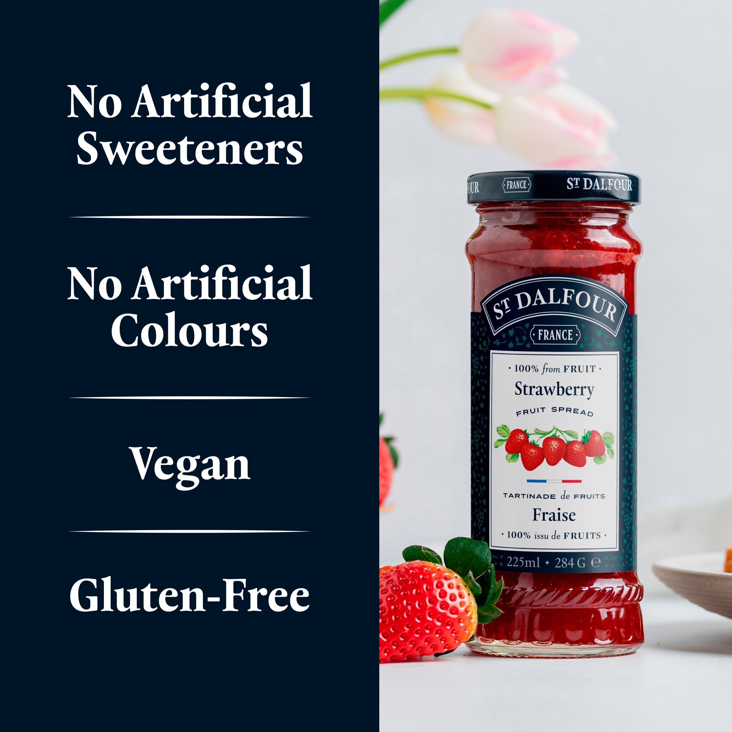 St Dalfour Strawberry Fruit Spread 284G thumbnail 3