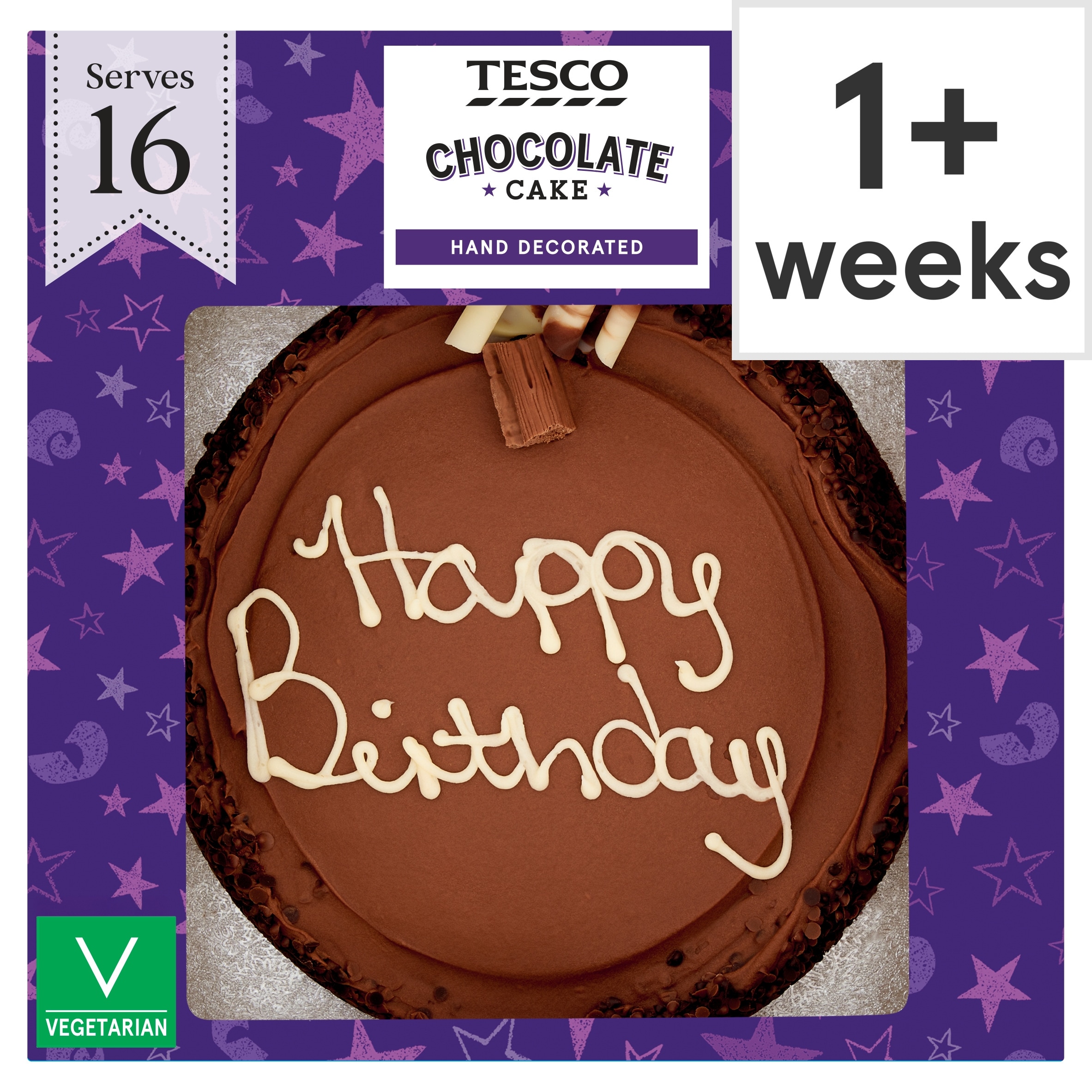 Tesco Happy Birthday Chocolate Cake